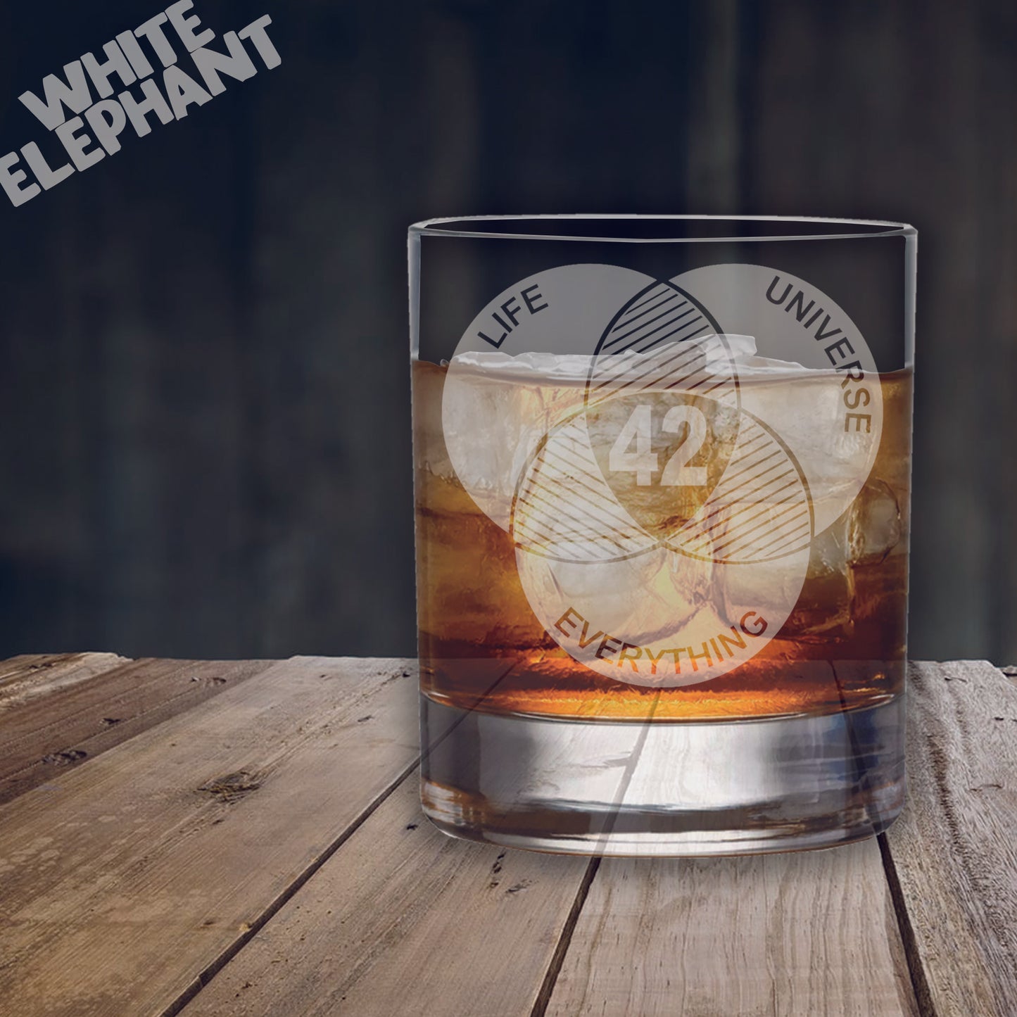 Hitchhiker's Guide to the Galaxy 42 Inspired Laser Etched Whiskey / High-Ball / Pint / Tankard Glass