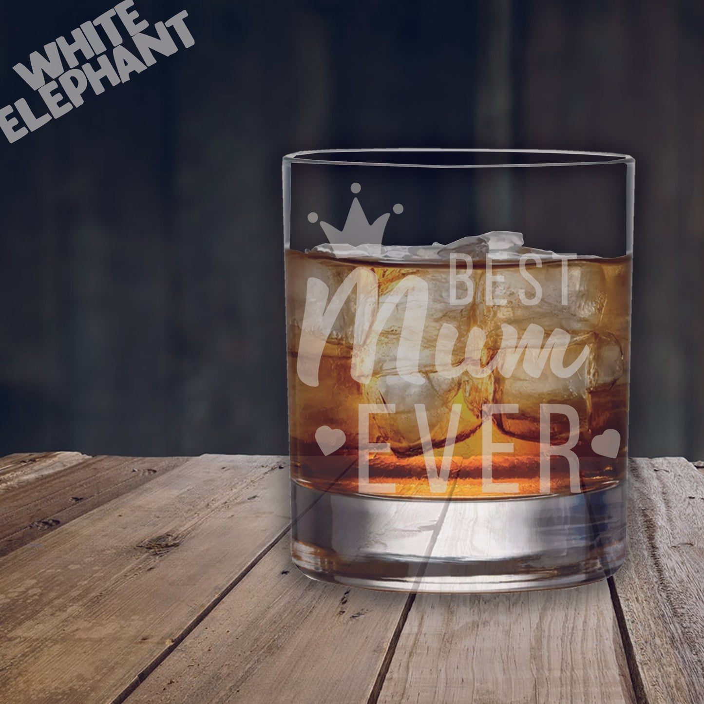 Best Mum Ever Laser Etched Whiskey / High-Ball / Pint / Tankard Glass