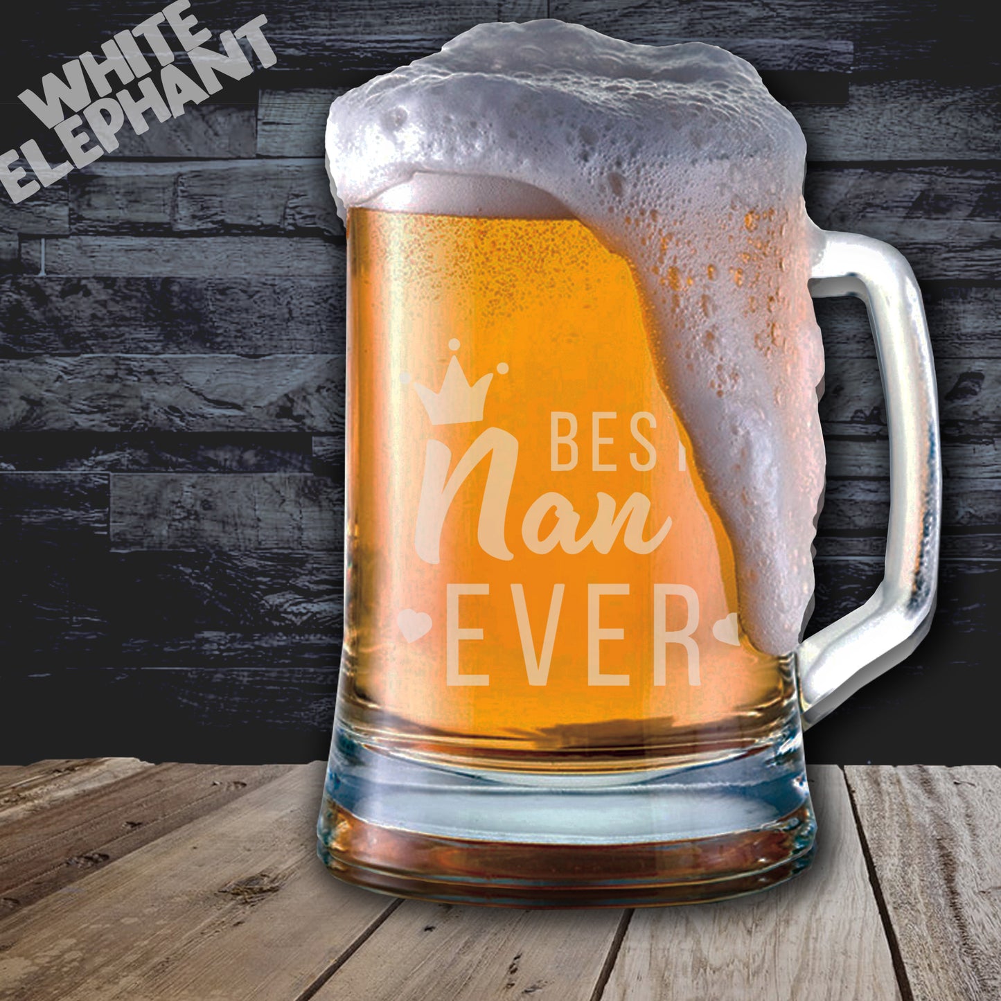 Best Nan Ever Laser Etched Whiskey / High-Ball / Pint / Tankard Glass