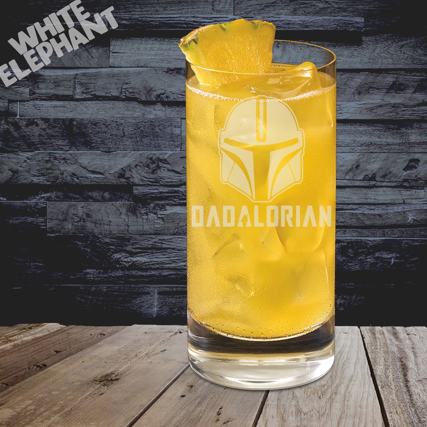 Dadalorian Inspired Laser Etched Whiskey / High-Ball / Pint / Tankard Glass