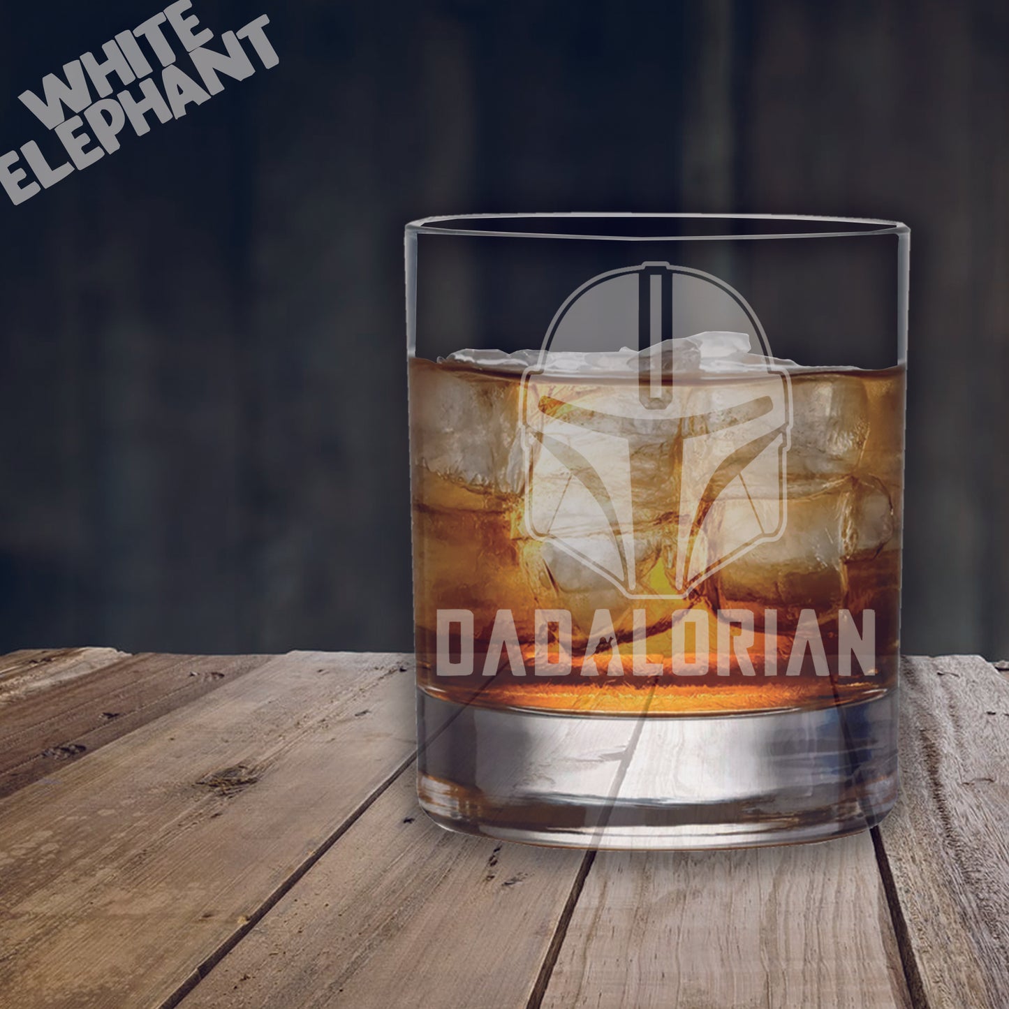 Dadalorian Inspired Laser Etched Whiskey / High-Ball / Pint / Tankard Glass