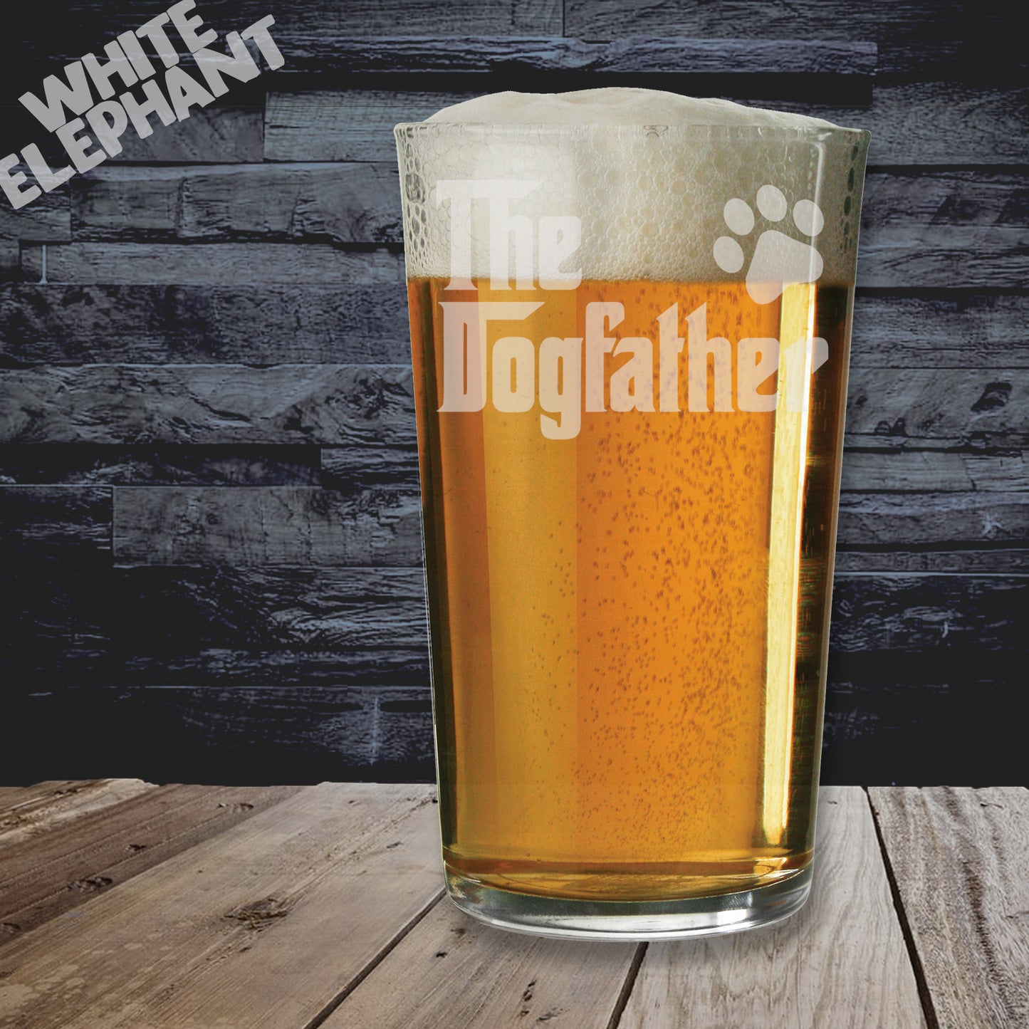 Dog Father Laser Etched Whiskey / High-Ball / Pint / Tankard Glass