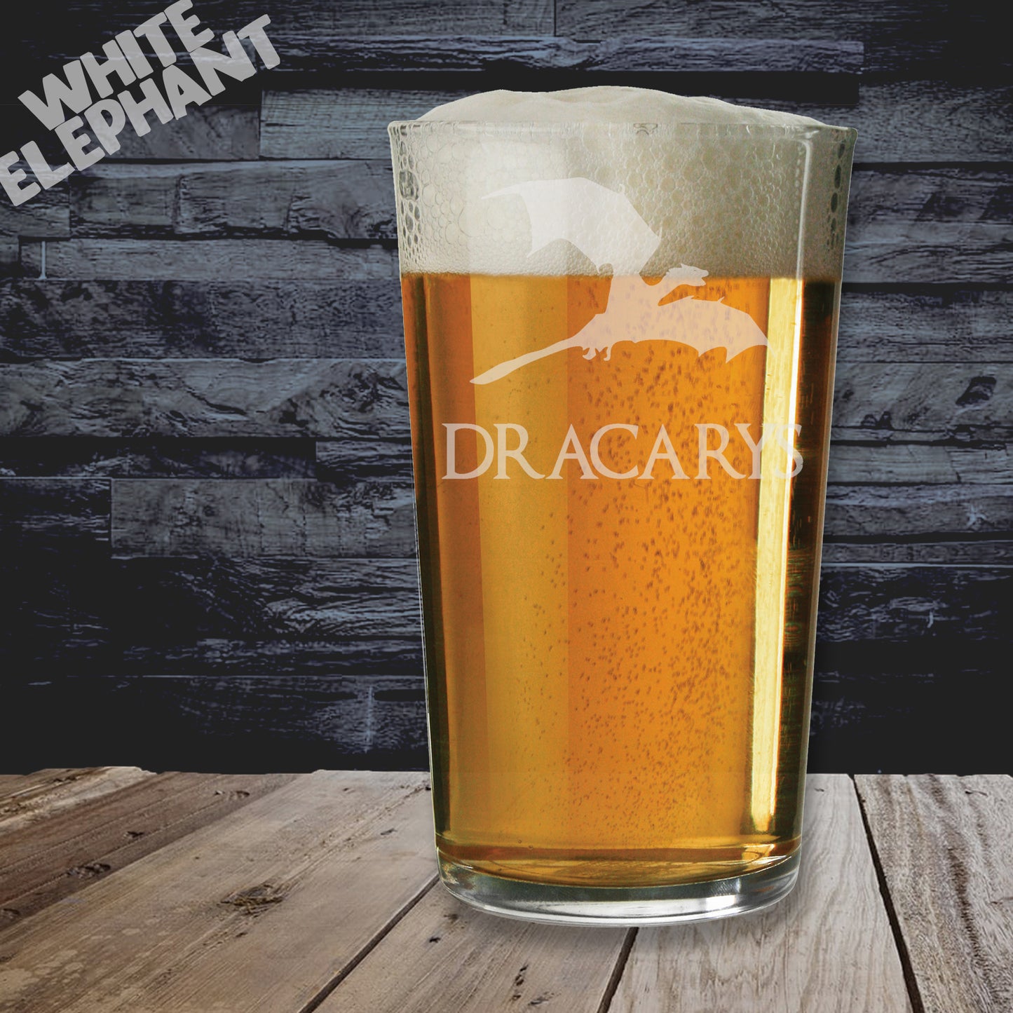 Dracarys Dragon Inspired Laser Etched Whiskey / High-Ball / Pint / Tankard Glass