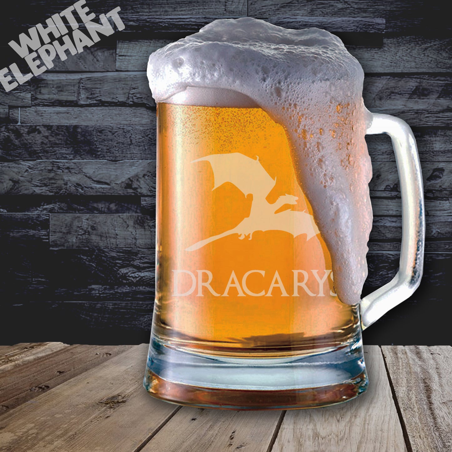 Dracarys Dragon Inspired Laser Etched Whiskey / High-Ball / Pint / Tankard Glass