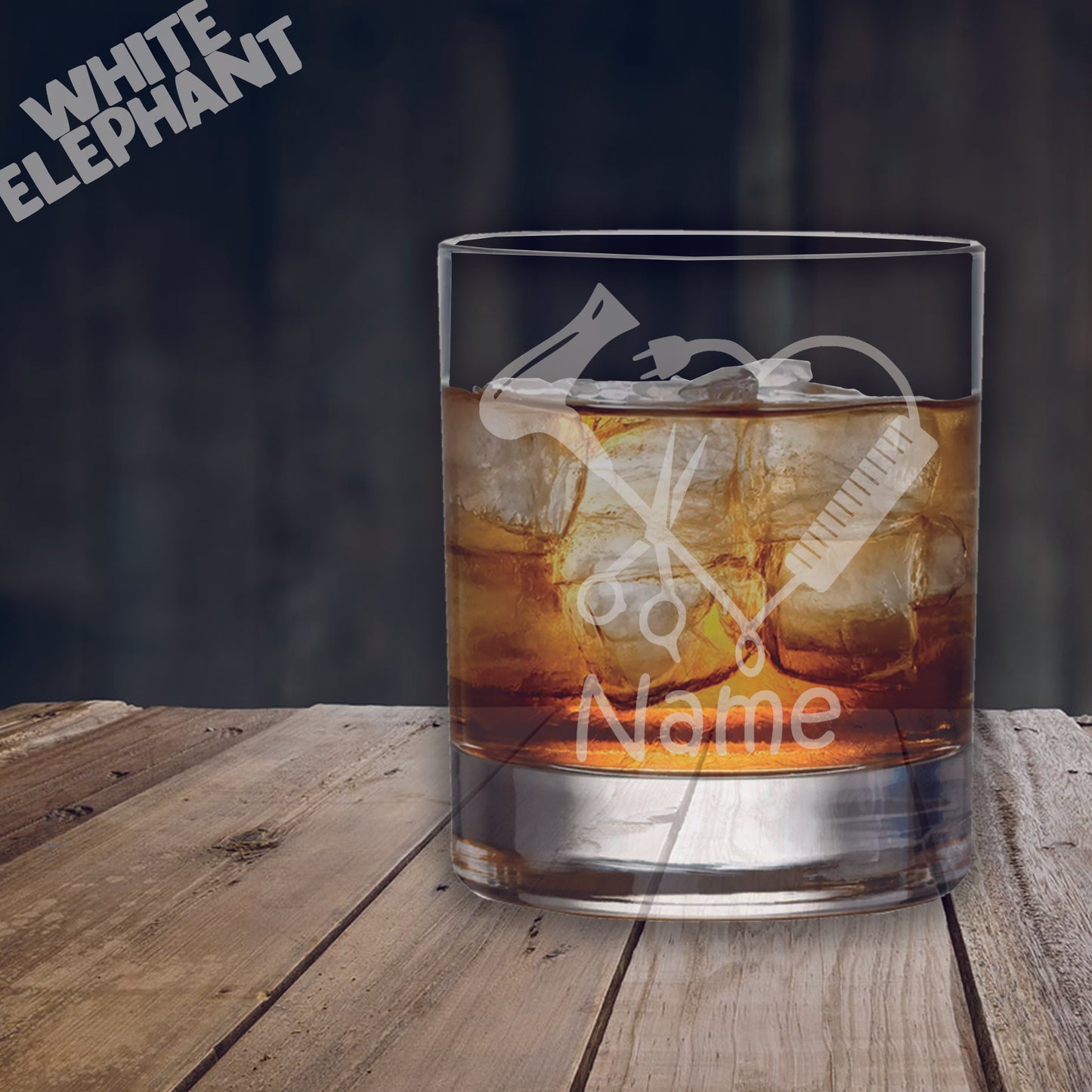 Hair Dresser Laser Etched Whiskey / High-Ball / Pint / Tankard Glass