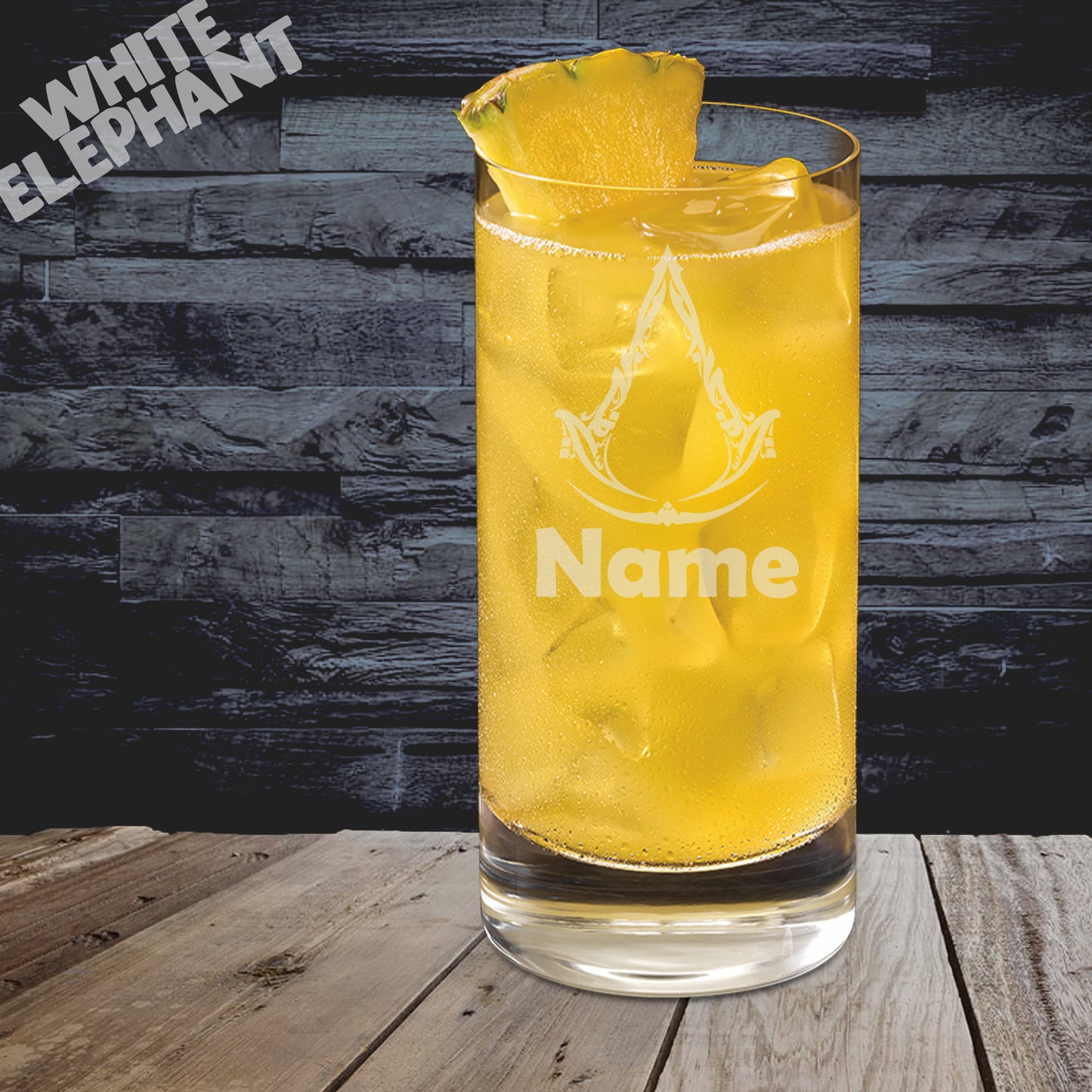 Personalised Assassins Creed Mirage Inspired Laser Etched Whiskey / High-Ball / Pint / Tankard Glass