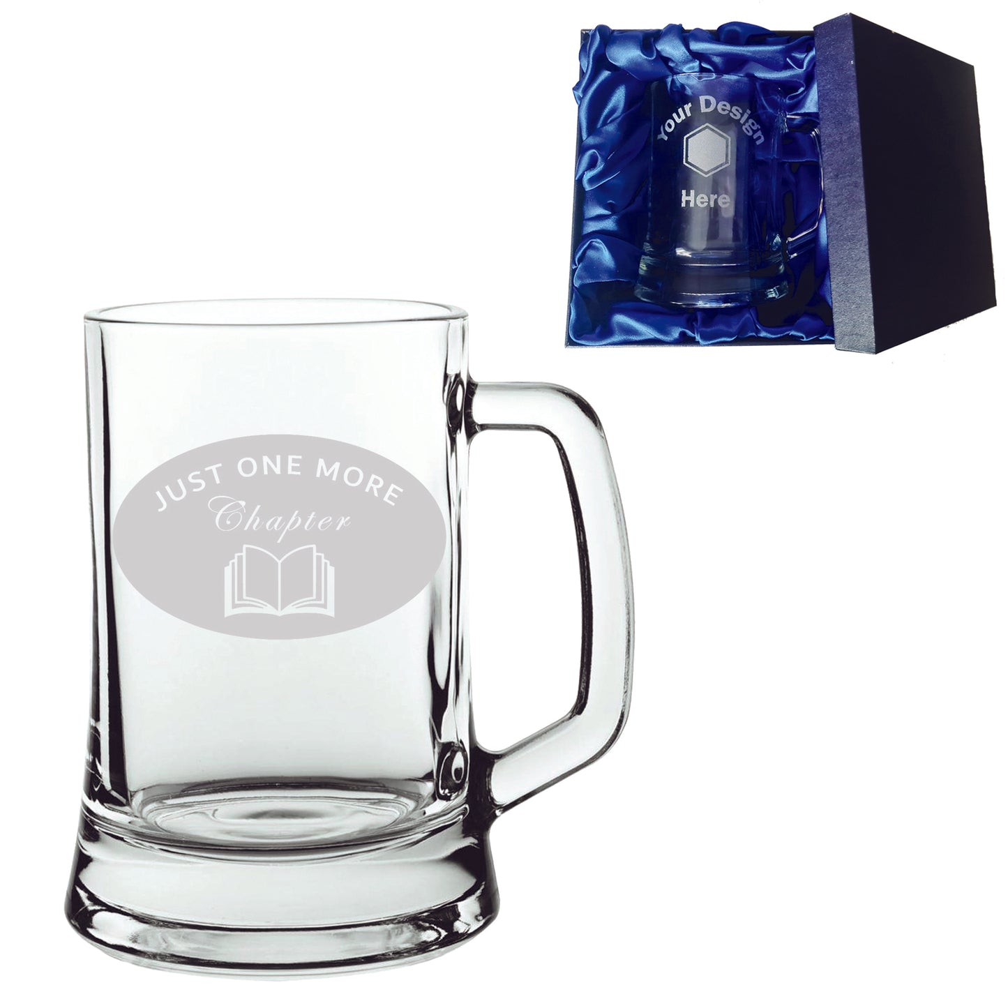 Just One More Chapter Laser Etched Whiskey / High-Ball / Pint / Tankard Glass