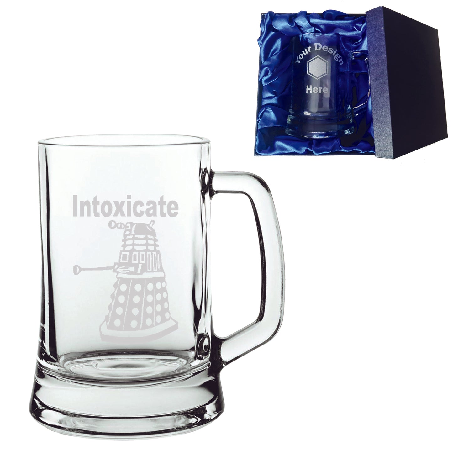 Dr Who Dalek Inspired Laser Etched Whiskey / High-Ball / Pint / Tankard Glass