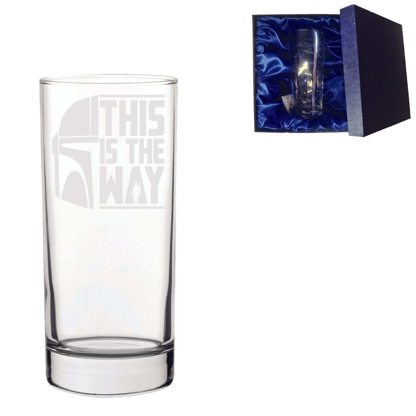 Personalised Mandalorian This Is The Way Inspired Laser Etched Whiskey / High-Ball / Pint / Tankard Glass