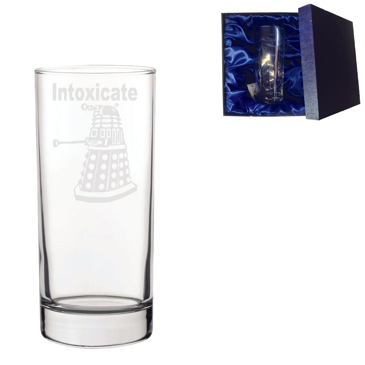  Dr Who Dalek   Highball Glass & Silk Gift Box