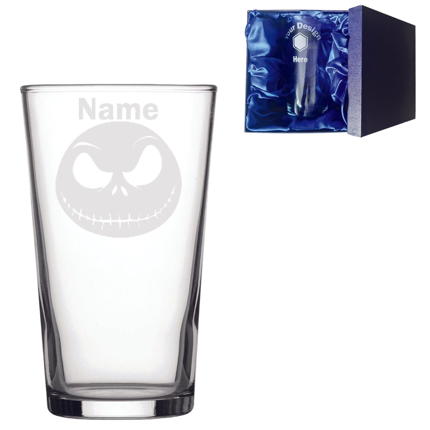 Nightmare Before Christmas Laser Etched Whiskey / High-Ball / Pint / Tankard Glass