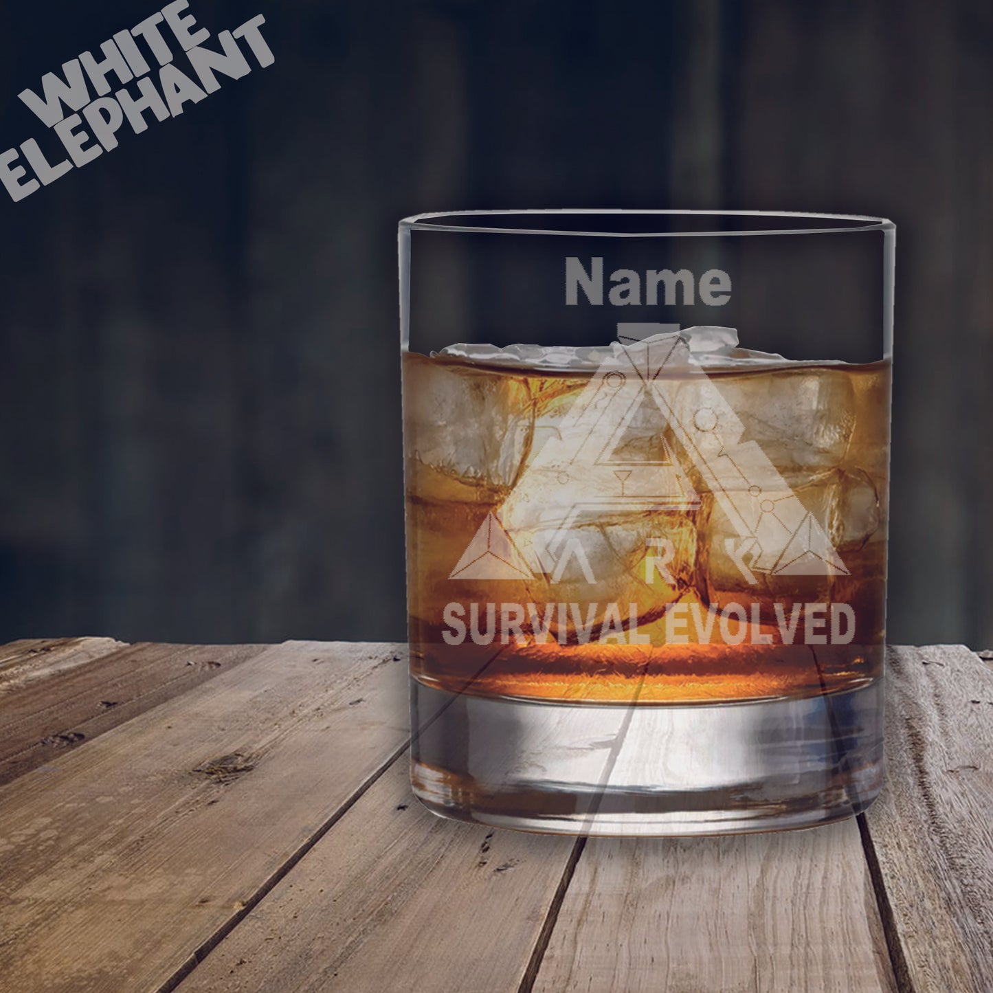 Personalised Ark Survival Evolved Laser Etched Whiskey / High-Ball / Pint / Tankard Glass