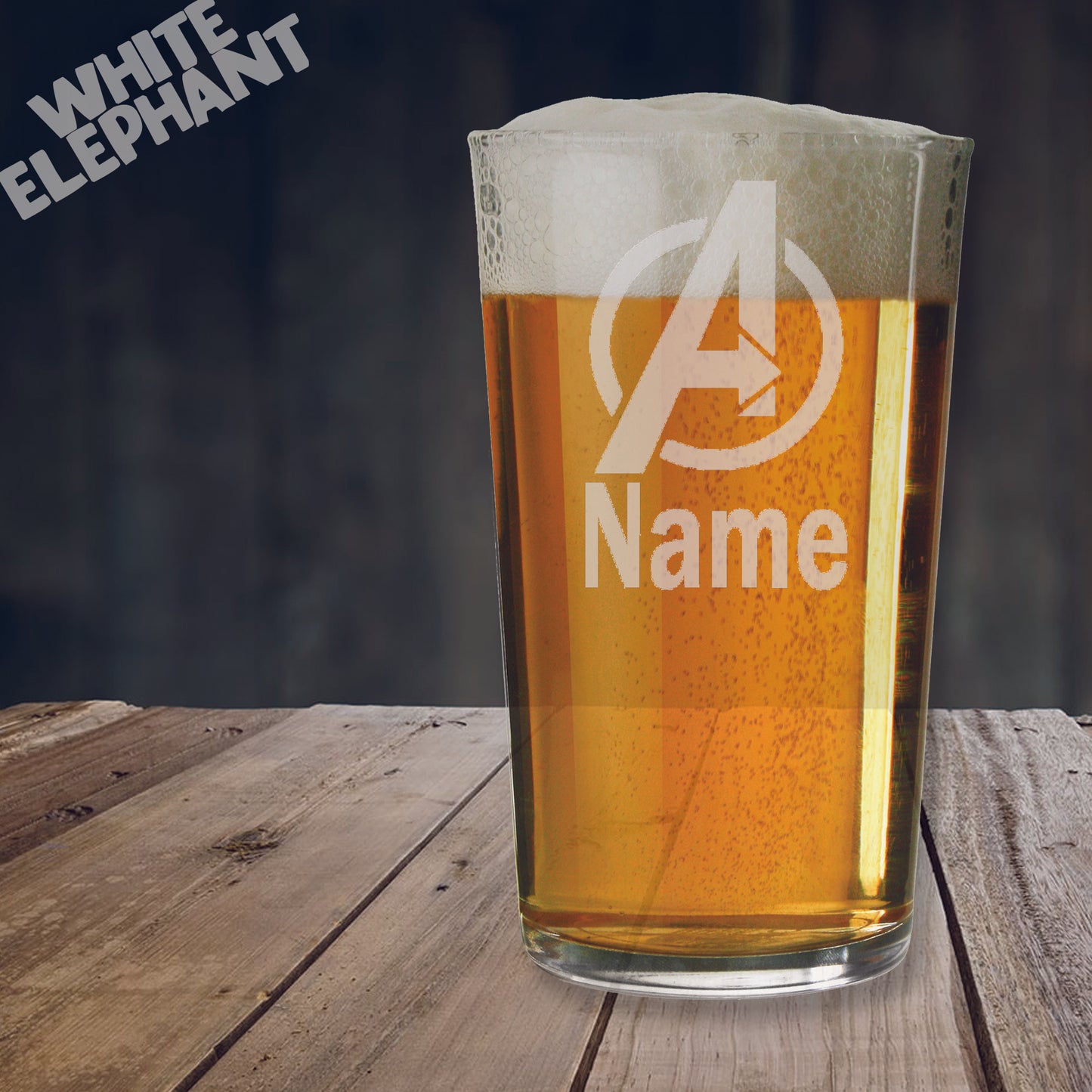 Personalised Avengers Laser Etched Whiskey / High-Ball / Pint / Tankard Glass