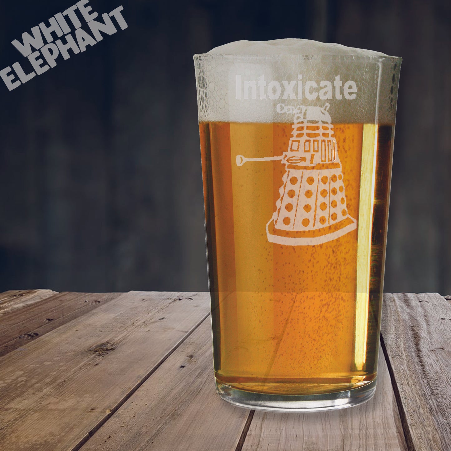 Dr Who Dalek Inspired Laser Etched Whiskey / High-Ball / Pint / Tankard Glass