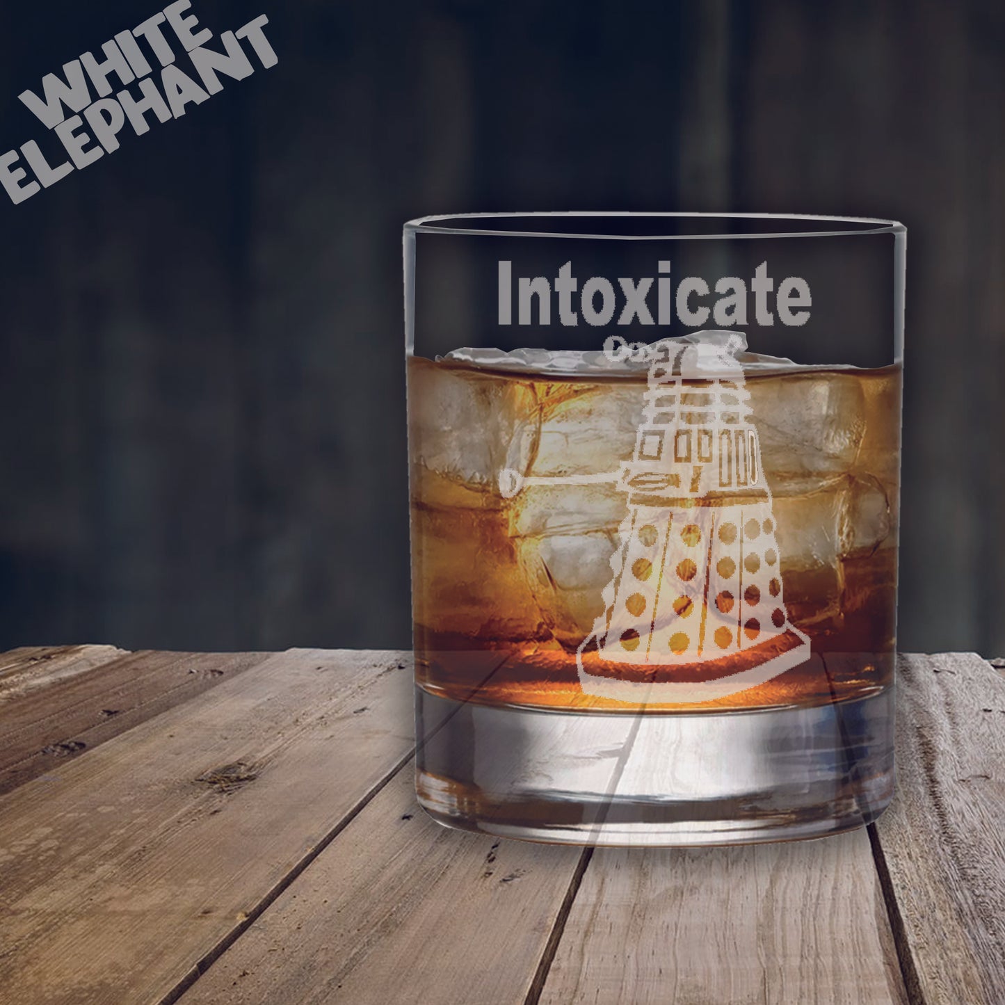 Dr Who Dalek Inspired Laser Etched Whiskey / High-Ball / Pint / Tankard Glass