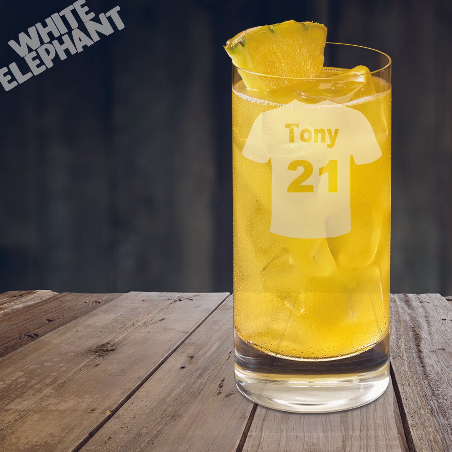 Personalised Age Sports Top Laser Etched Whiskey / High-Ball / Pint / Tankard Glass