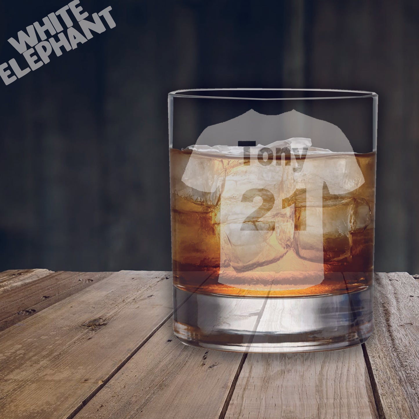 Personalised Age Sports Top Laser Etched Whiskey / High-Ball / Pint / Tankard Glass