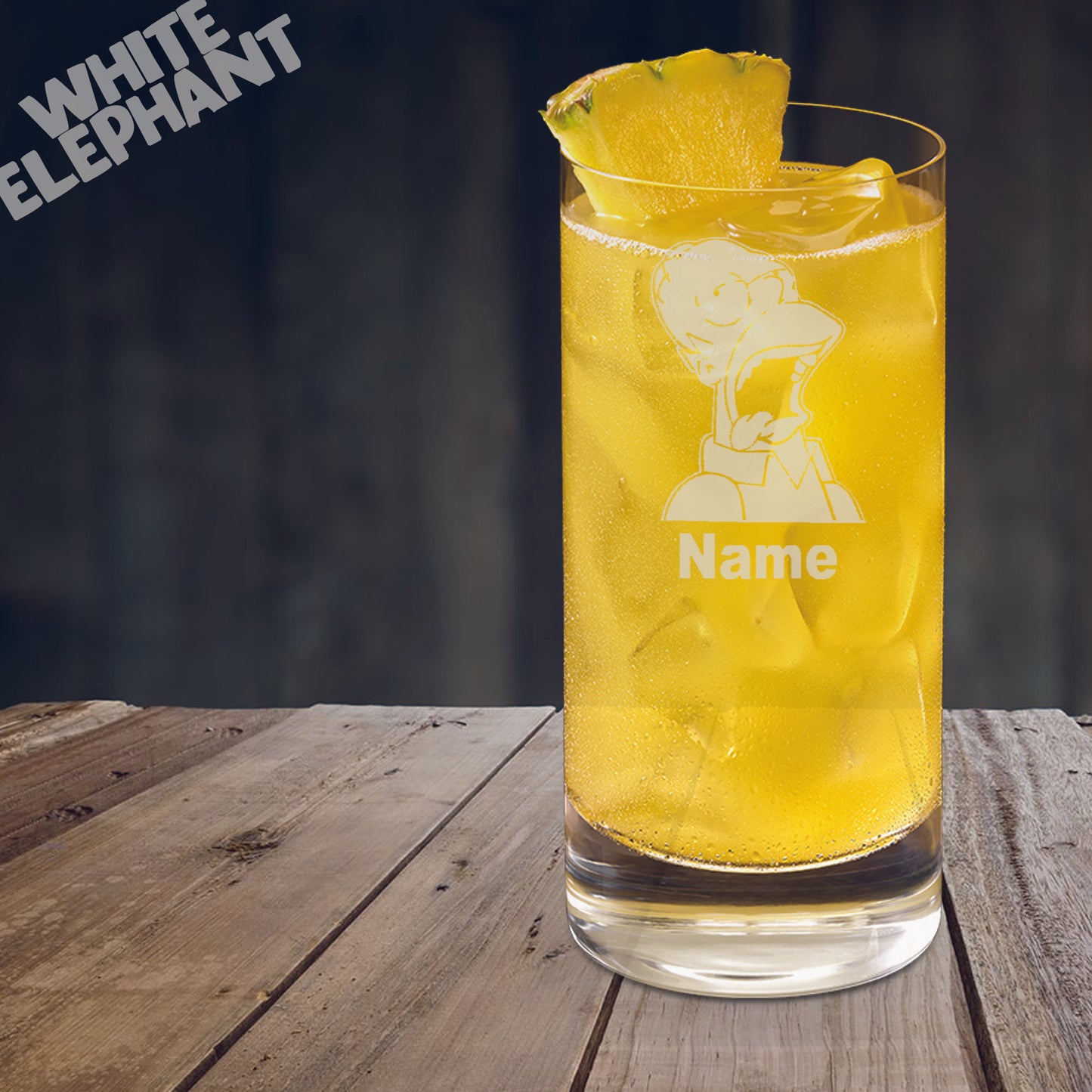 Personalised Homer Simpson Inspired Laser Etched Whiskey / High-Ball / Pint / Tankard Glass