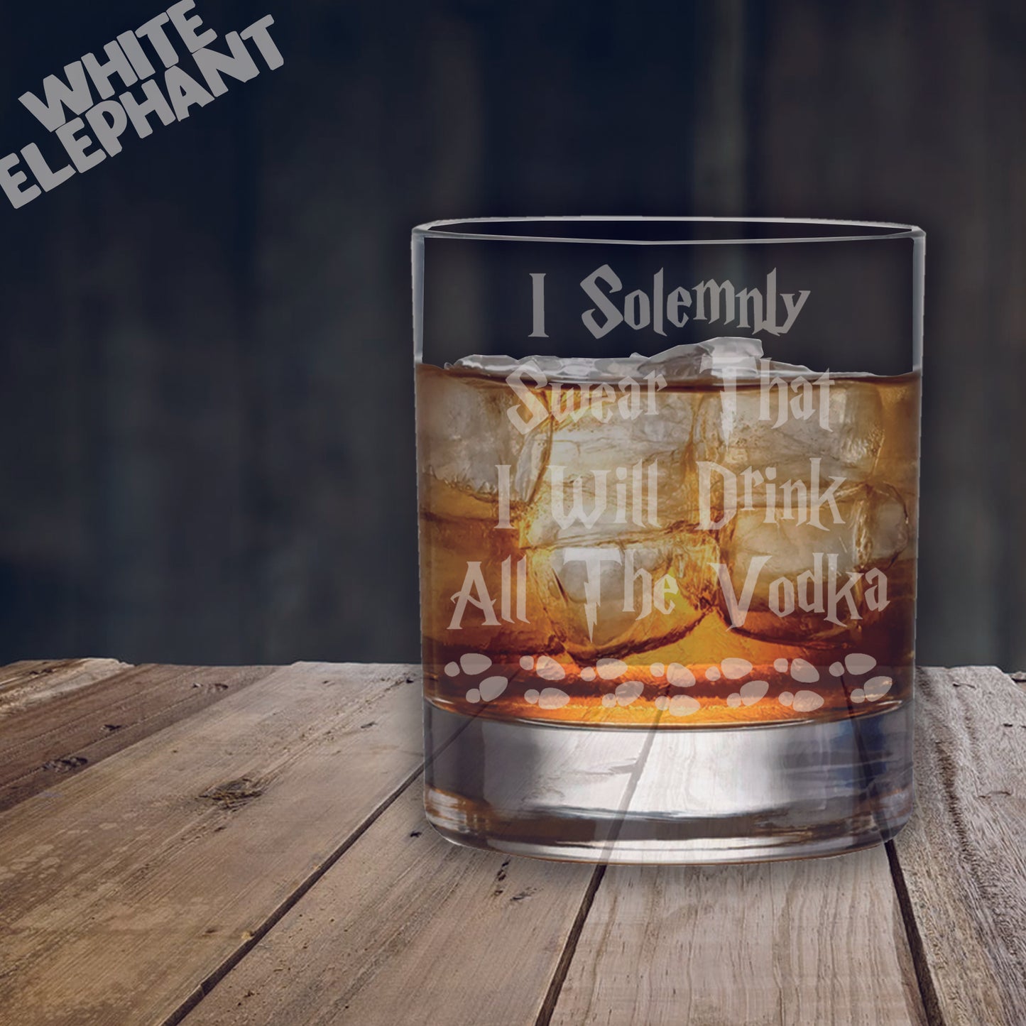 I Solemnly Swear To Drink All The Vodka Laser Etched Whiskey or High-Ball Glass