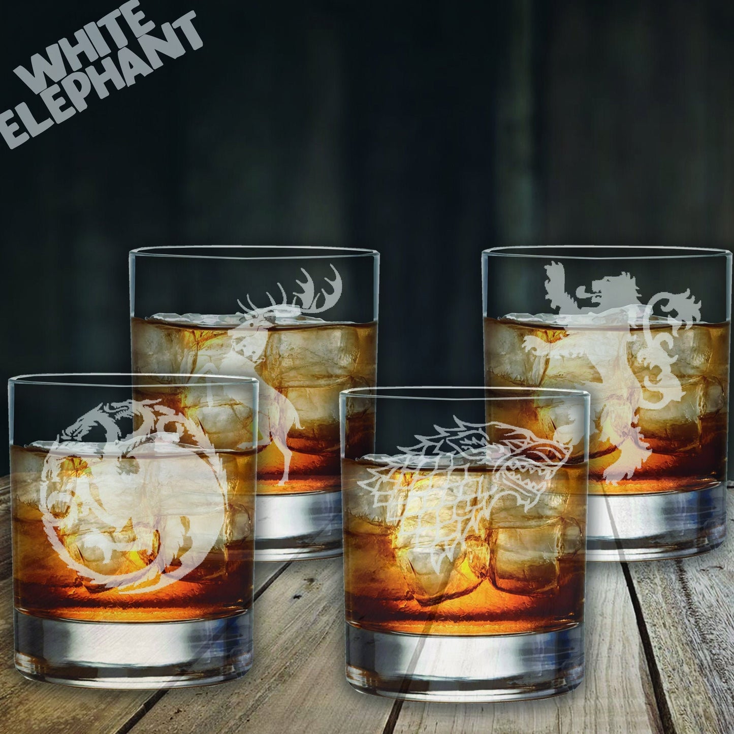 Game of Thrones 4 Glass  Whiskey Glass Gift