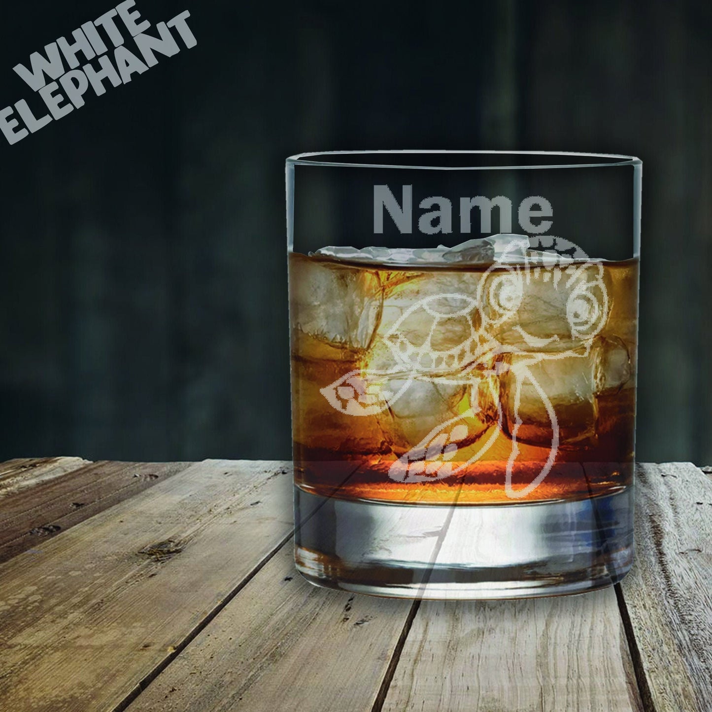 Nemo Turtle Personalised Laser Etched Whiskey / High-Ball / Pint / Tankard Glass