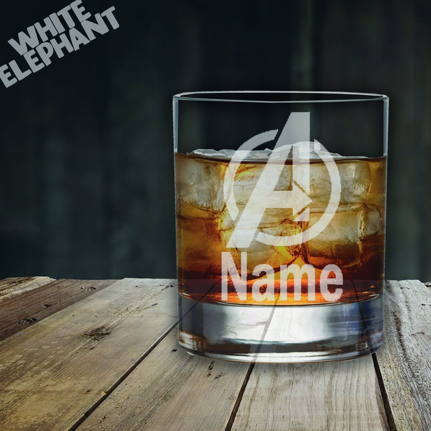 Personalised Avengers Laser Etched Whiskey / High-Ball / Pint / Tankard Glass