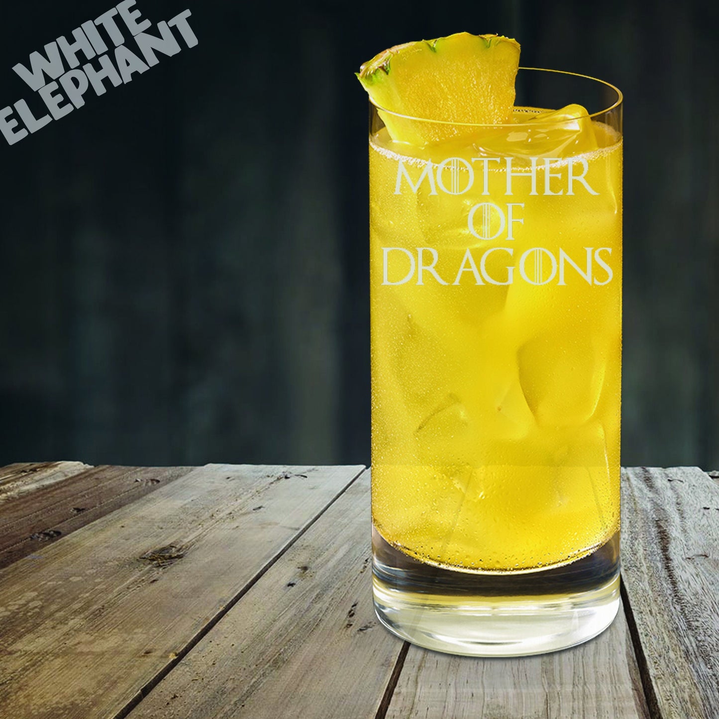 Mother of Dragons Game Of Thrones Laser Etched Whiskey / High-Ball / Pint / Tankard Glass