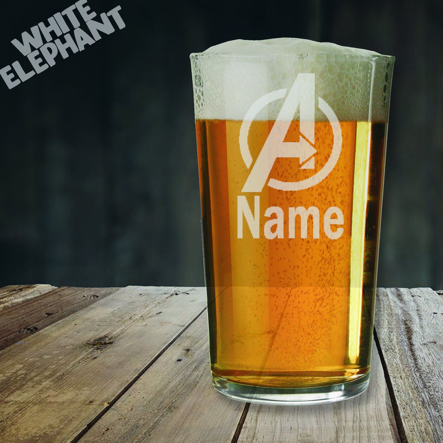 Personalised Avengers Laser Etched Whiskey / High-Ball / Pint / Tankard Glass