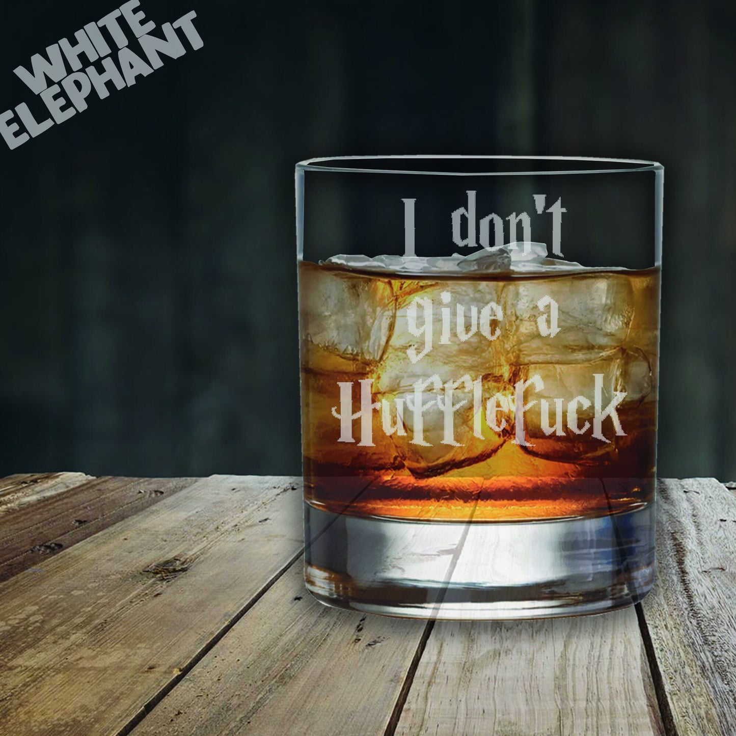 I don't Give a HuffleF*ck Harry Potter Inspired Laser Etched Whiskey / High-Ball / Pint / Tankard Glass