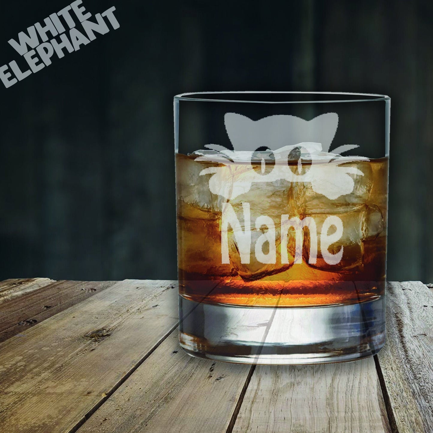 Cat Whiskey Glass 