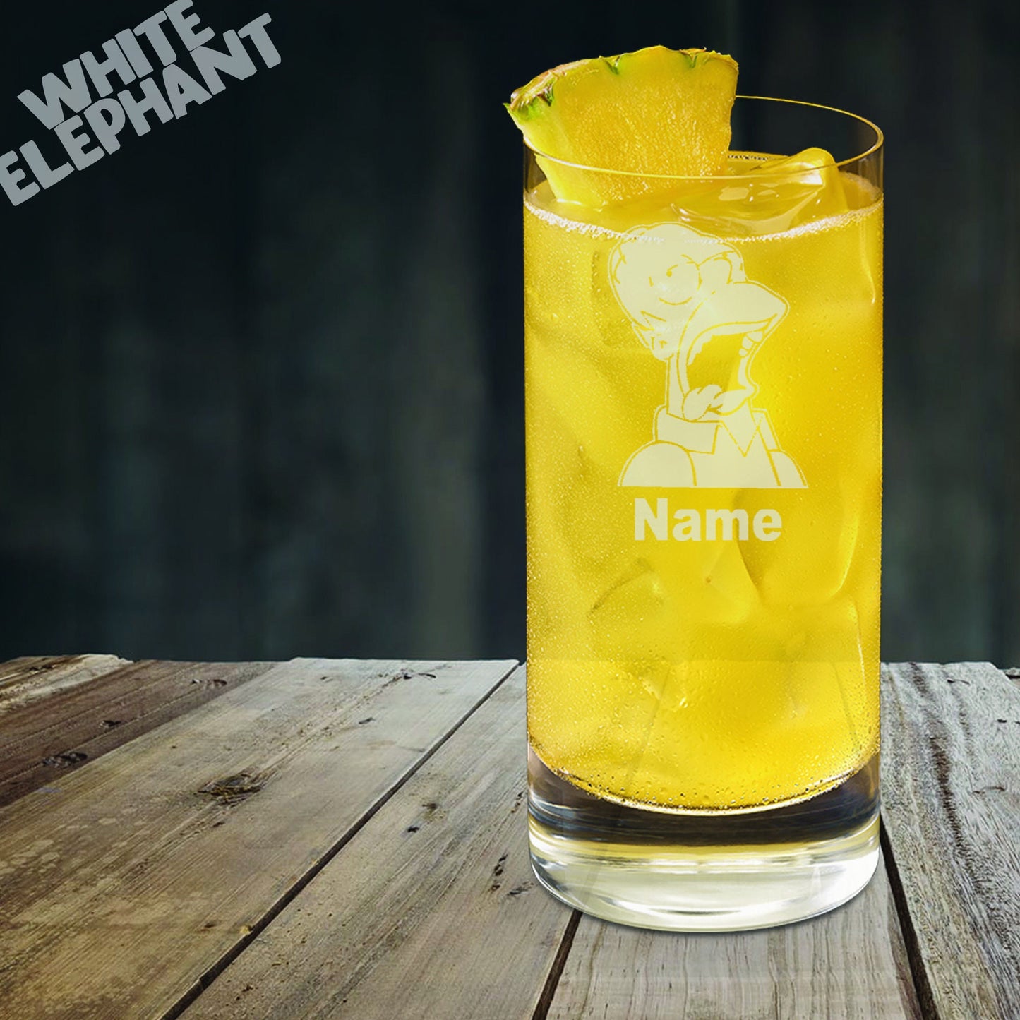 Personalised Homer Simpson Inspired Laser Etched Whiskey / High-Ball / Pint / Tankard Glass