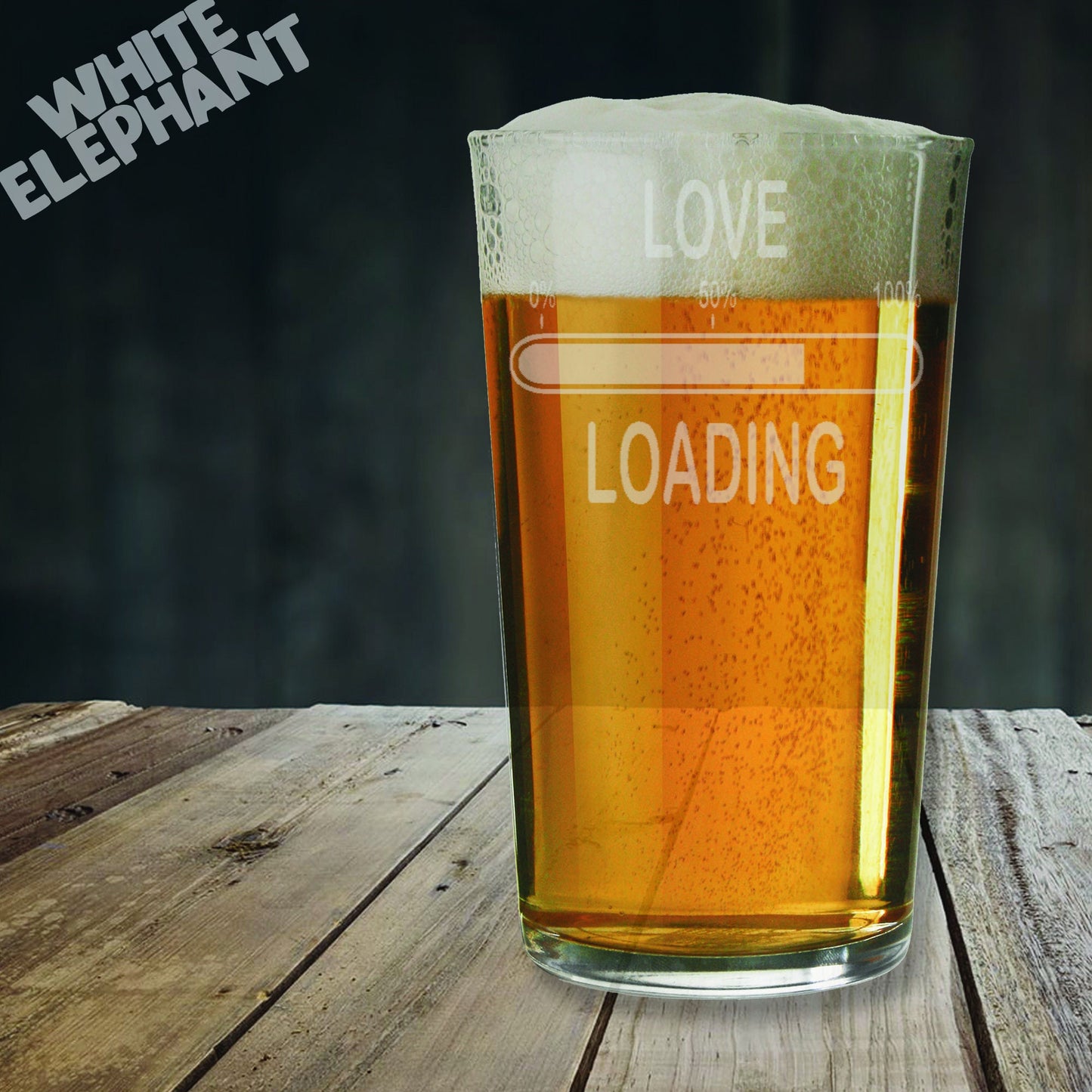 Love Loading Laser Etched Whiskey / High-Ball / Pint / Tankard Glass