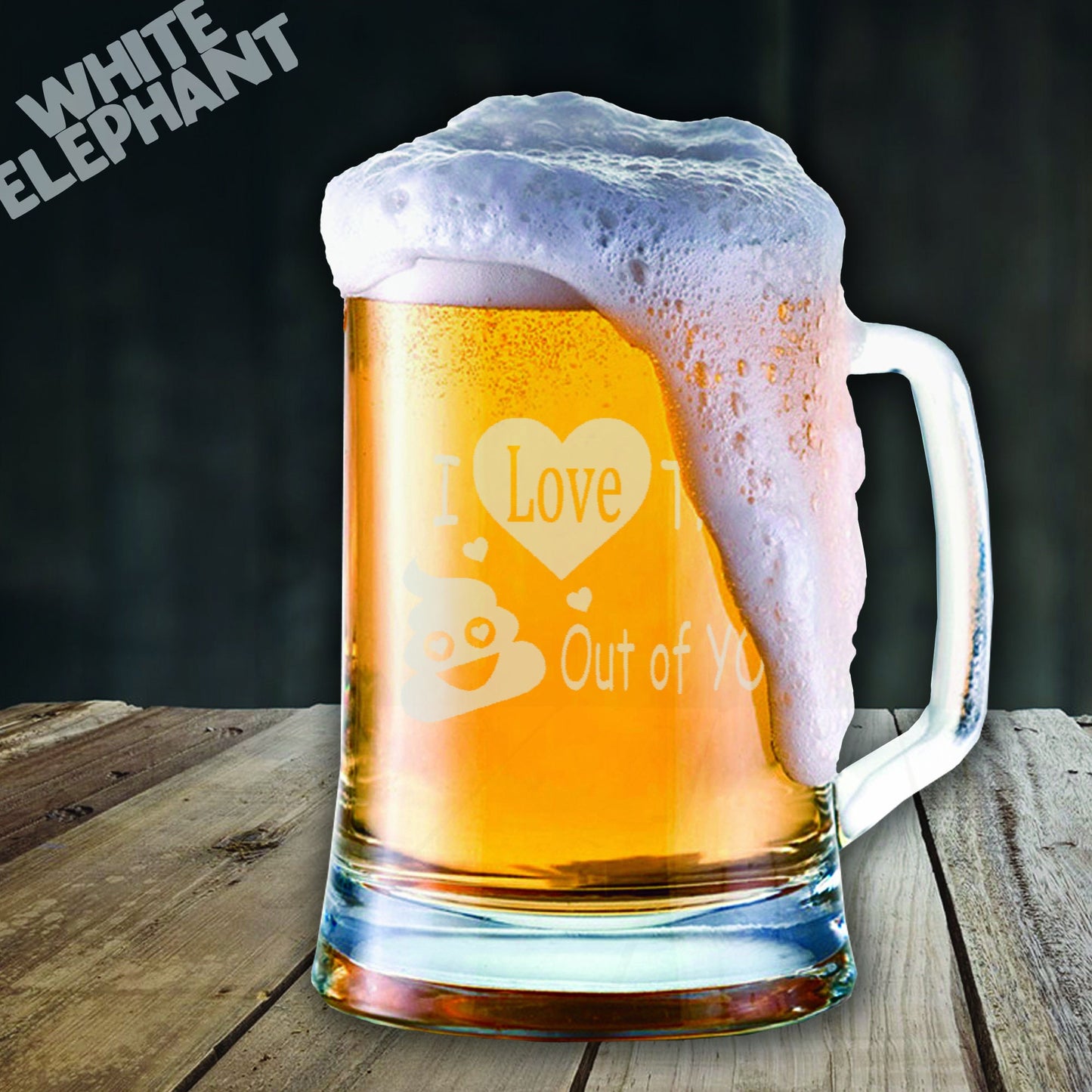 Love the SH*T out of You Laser Etched Whiskey / High-Ball / Pint / Tankard Glass