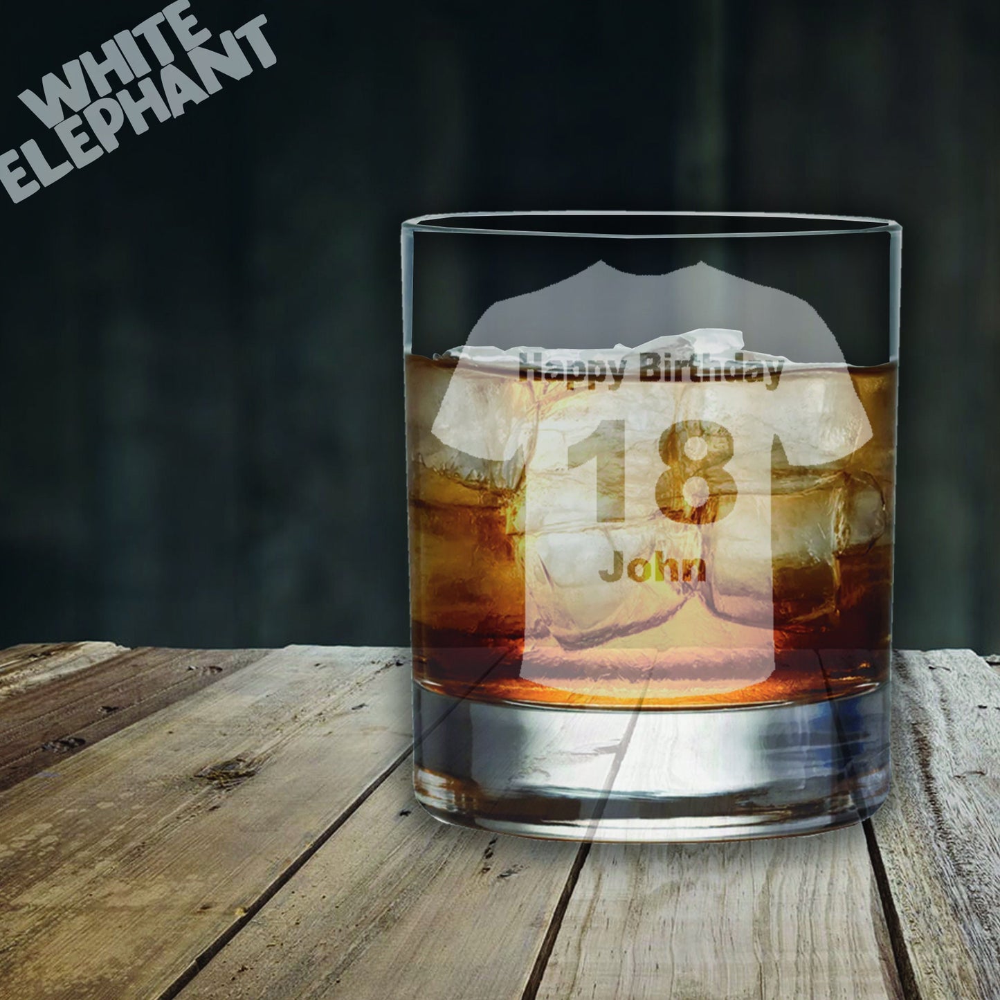 Personalised Birthday Sports Top Laser Etched Whiskey / High-Ball / Pint / Tankard Glass