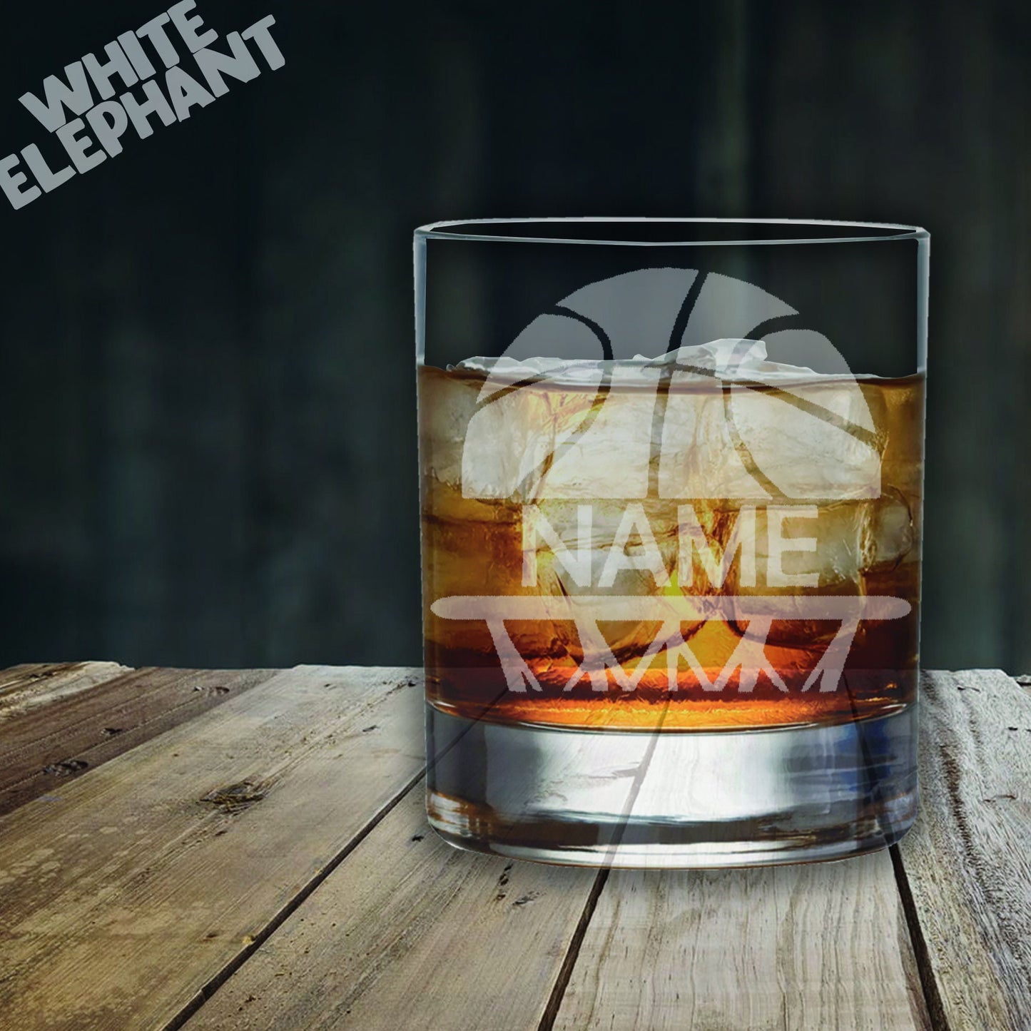 Personalised Basket Ball Laser Etched Whiskey / High-Ball / Pint / Tankard Glass