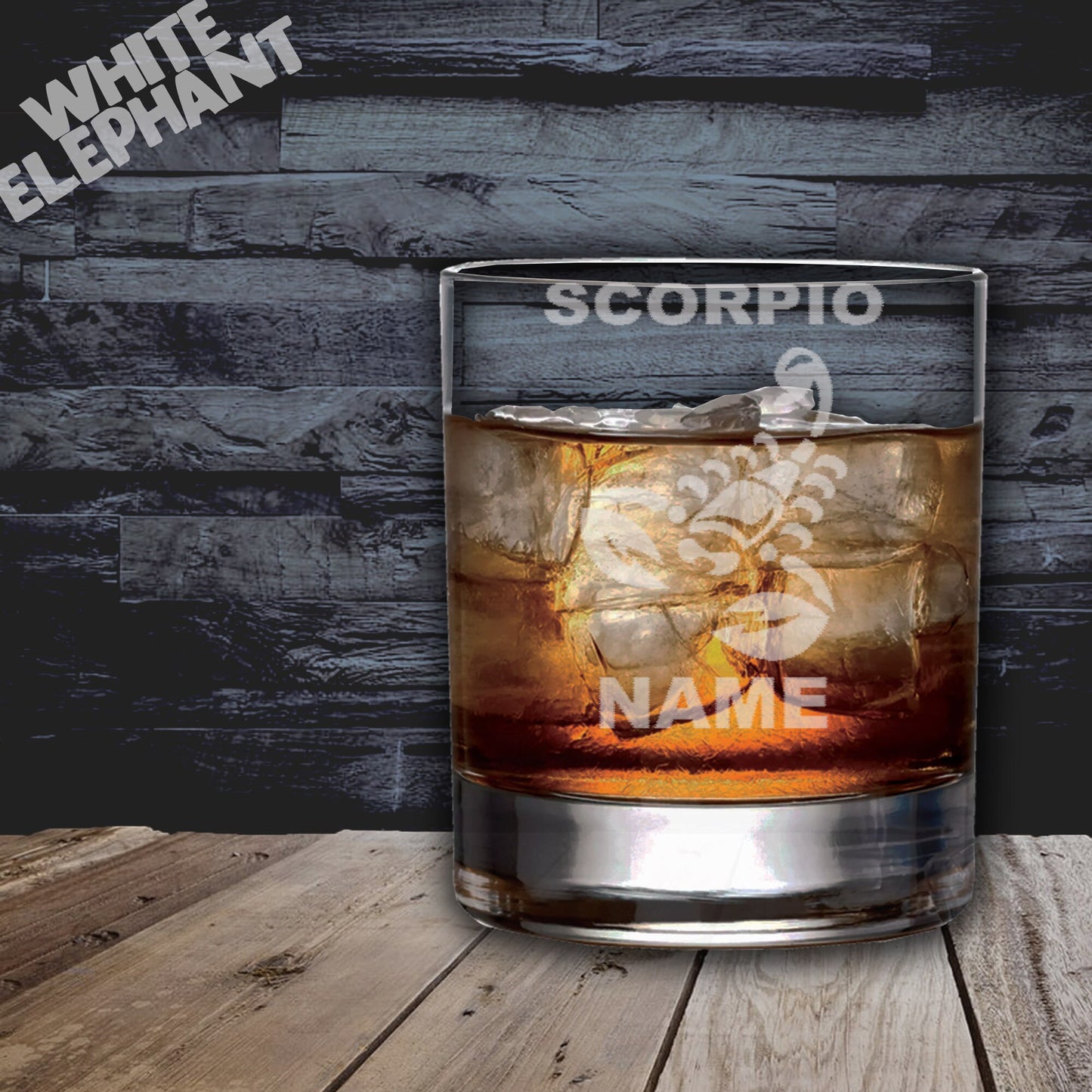 Personalised Zodiac Scorpio Laser Etched Whiskey / High-Ball / Pint / Tankard Glass