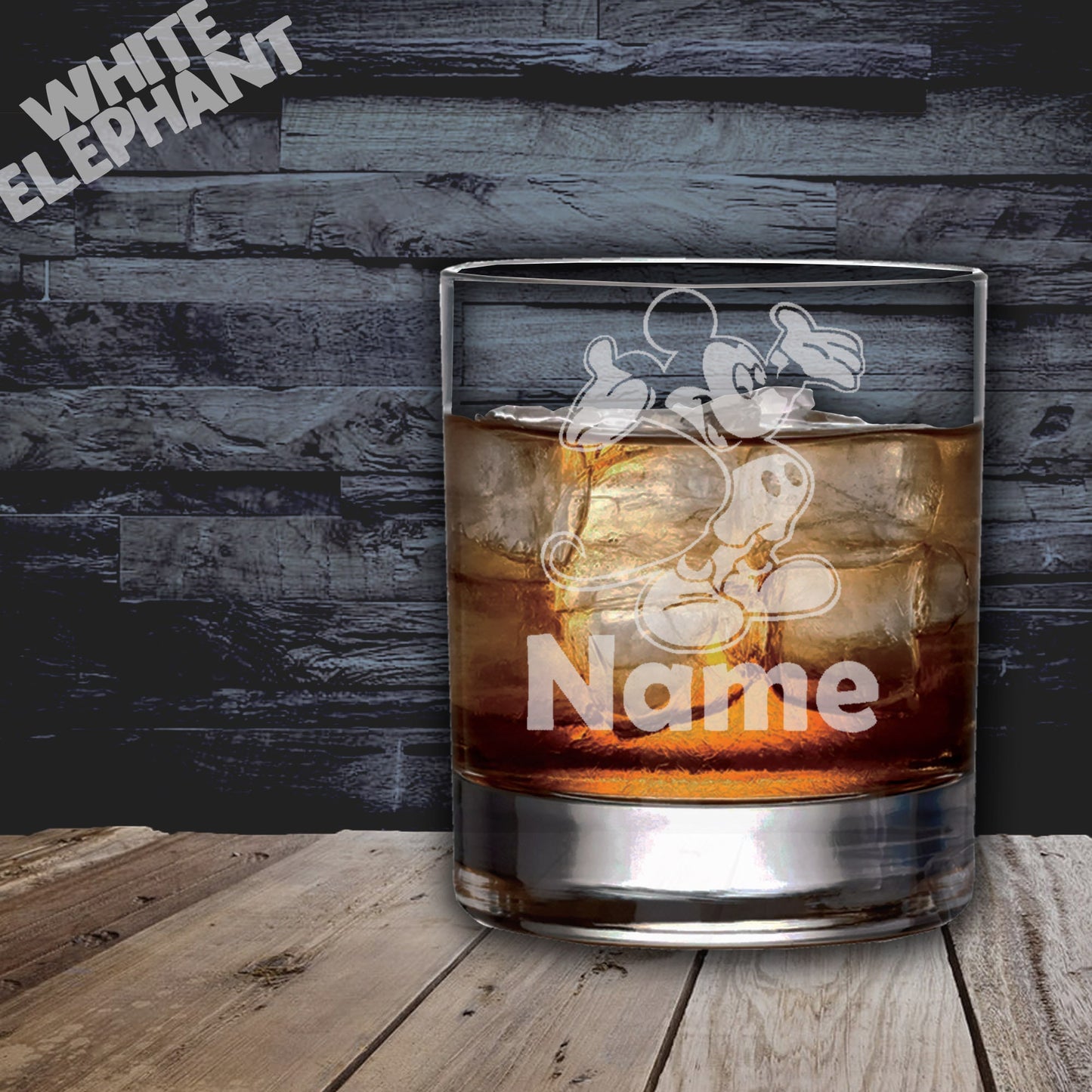 Mickey Mouse Inspired Laser Etched Whiskey / High-Ball / Pint / Tankard Glass