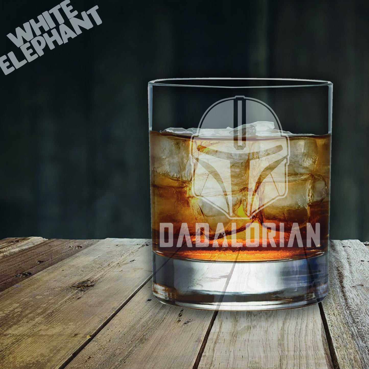 Dadalorian Inspired  Whiskey Glass Gift