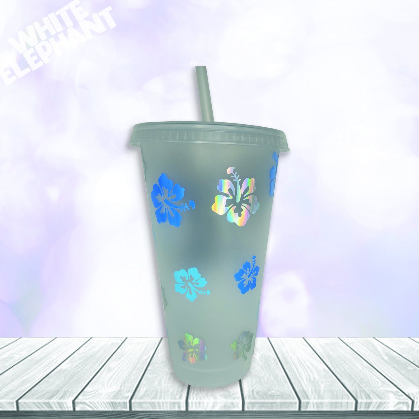 Personalised Disney Stitch Inspired 24oz  Reusable Plastic Tumbler Cup & Straw