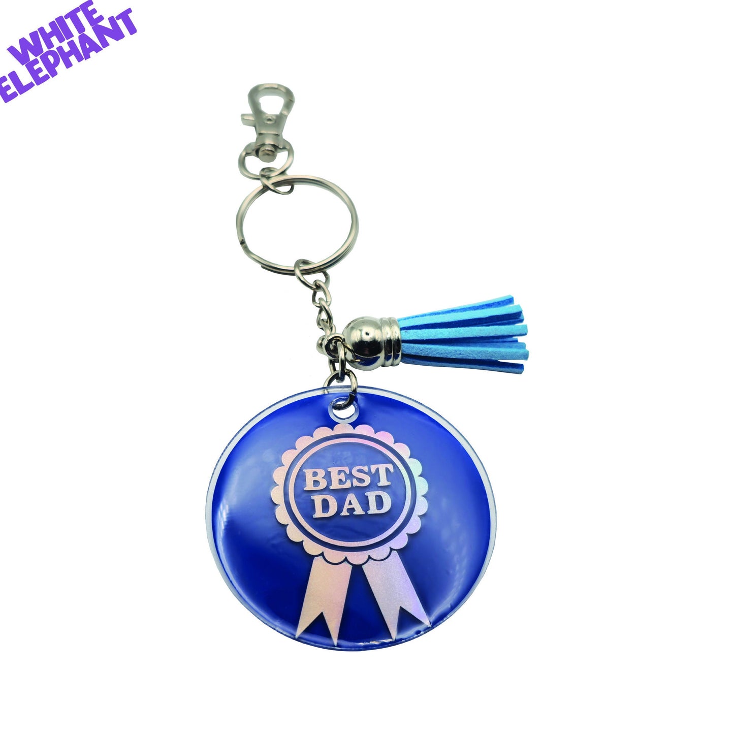 Best Dad Ribbon Handmade Vinyl Resin Keyring