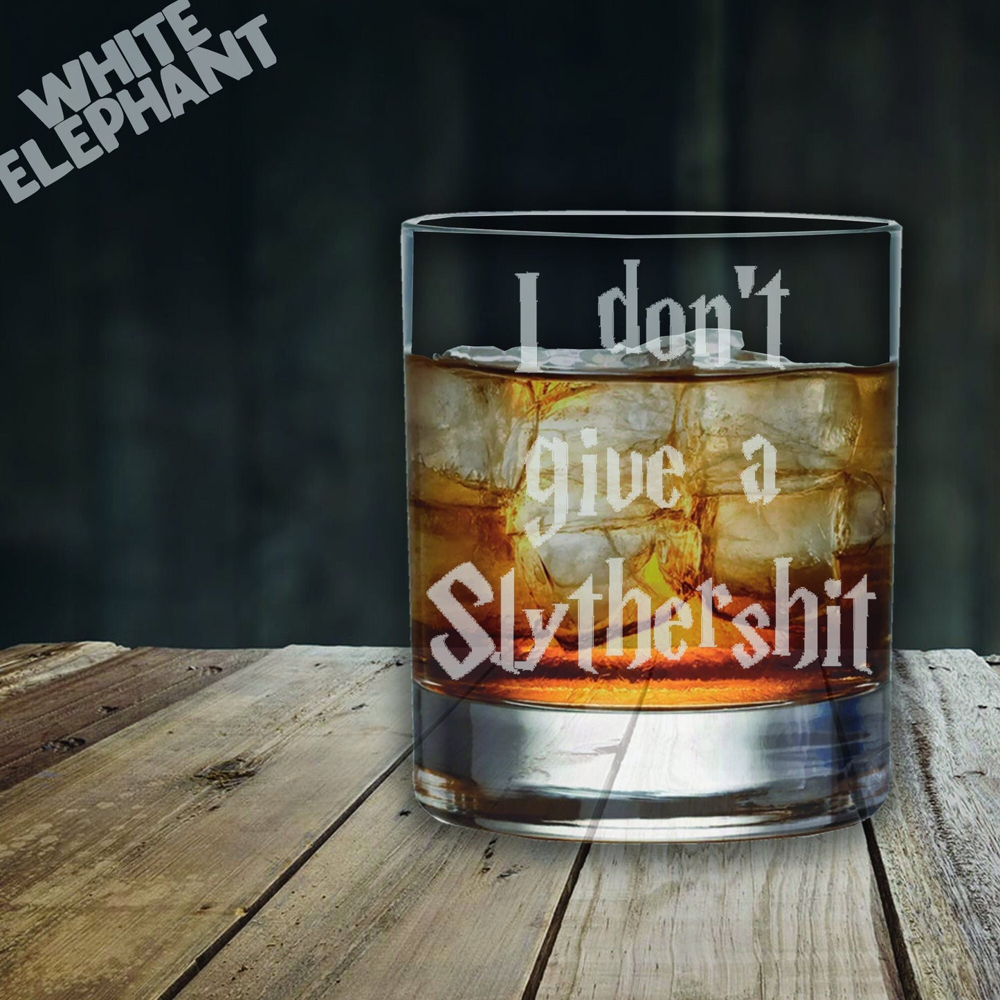 I don't Give a Slythersh*t Harry Potter Inspired Laser Etched Whiskey / High-Ball / Pint / Tankard Glass