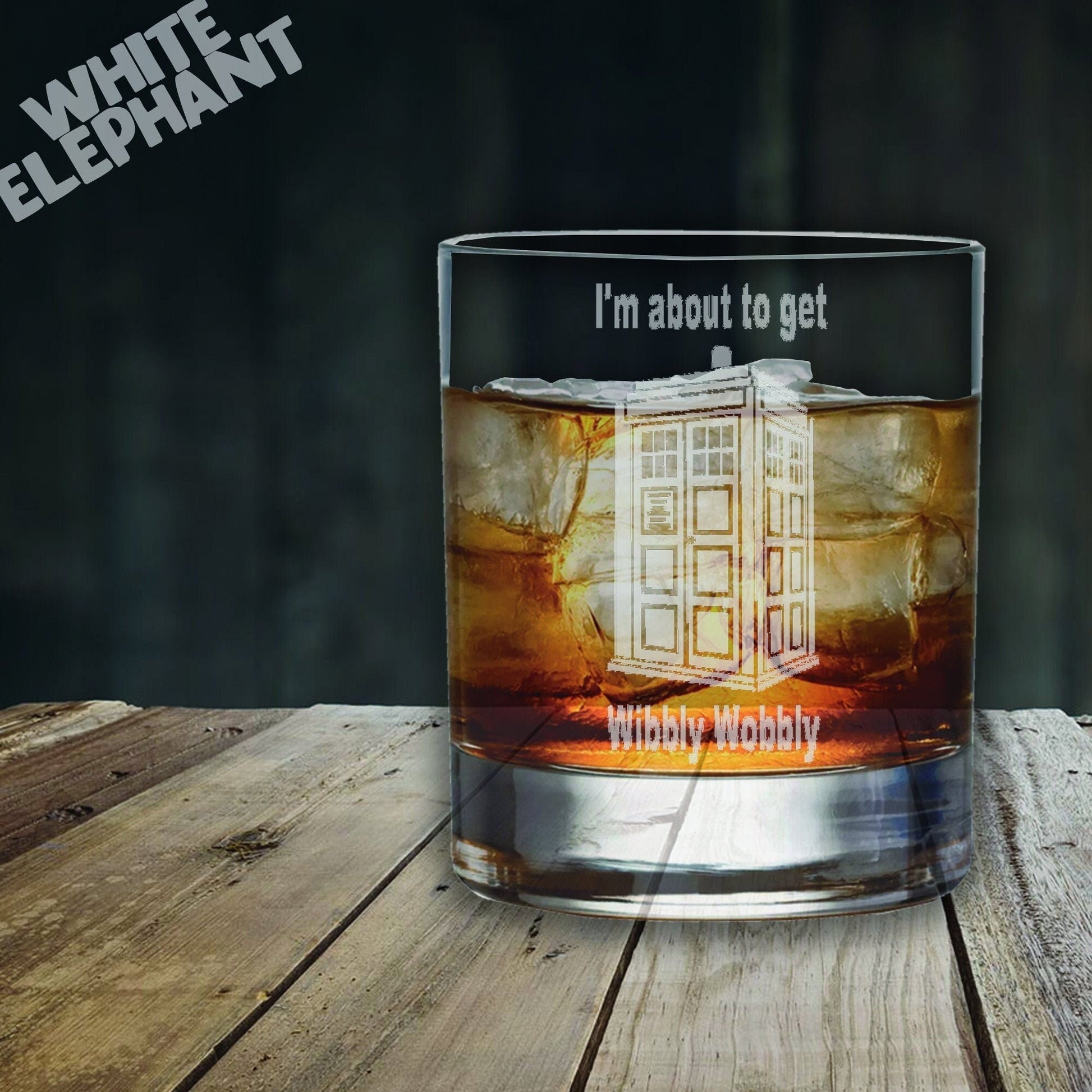 Dr Who Tardis  Whiskey Glass Gift