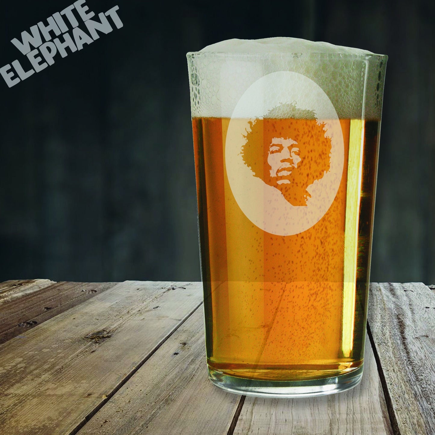 Jimi Hendrix Inspired Laser Etched Whiskey / High-Ball / Pint / Tankard Glass