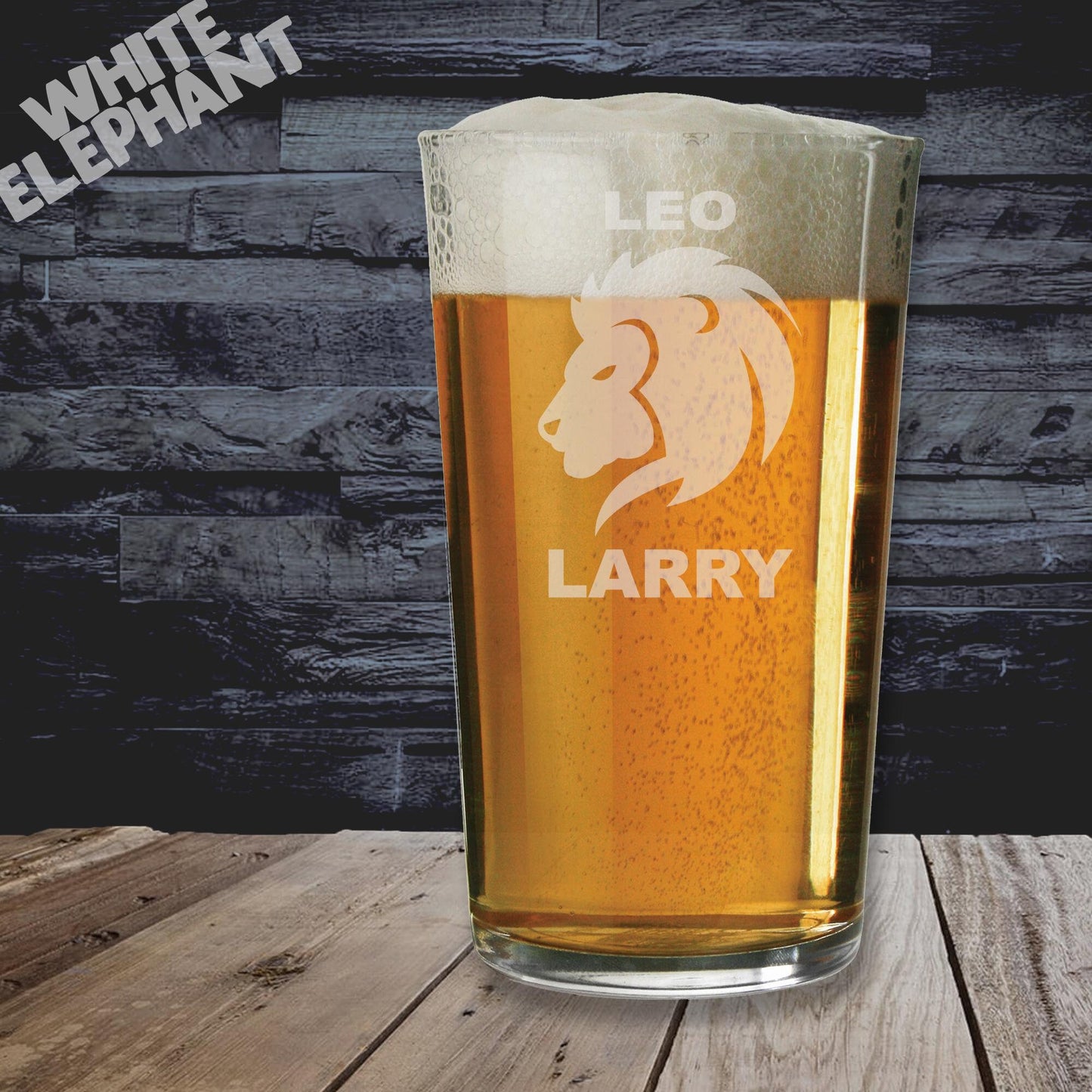 Personalised Zodiac Leo Laser Etched Whiskey / High-Ball / Pint / Tankard Glass