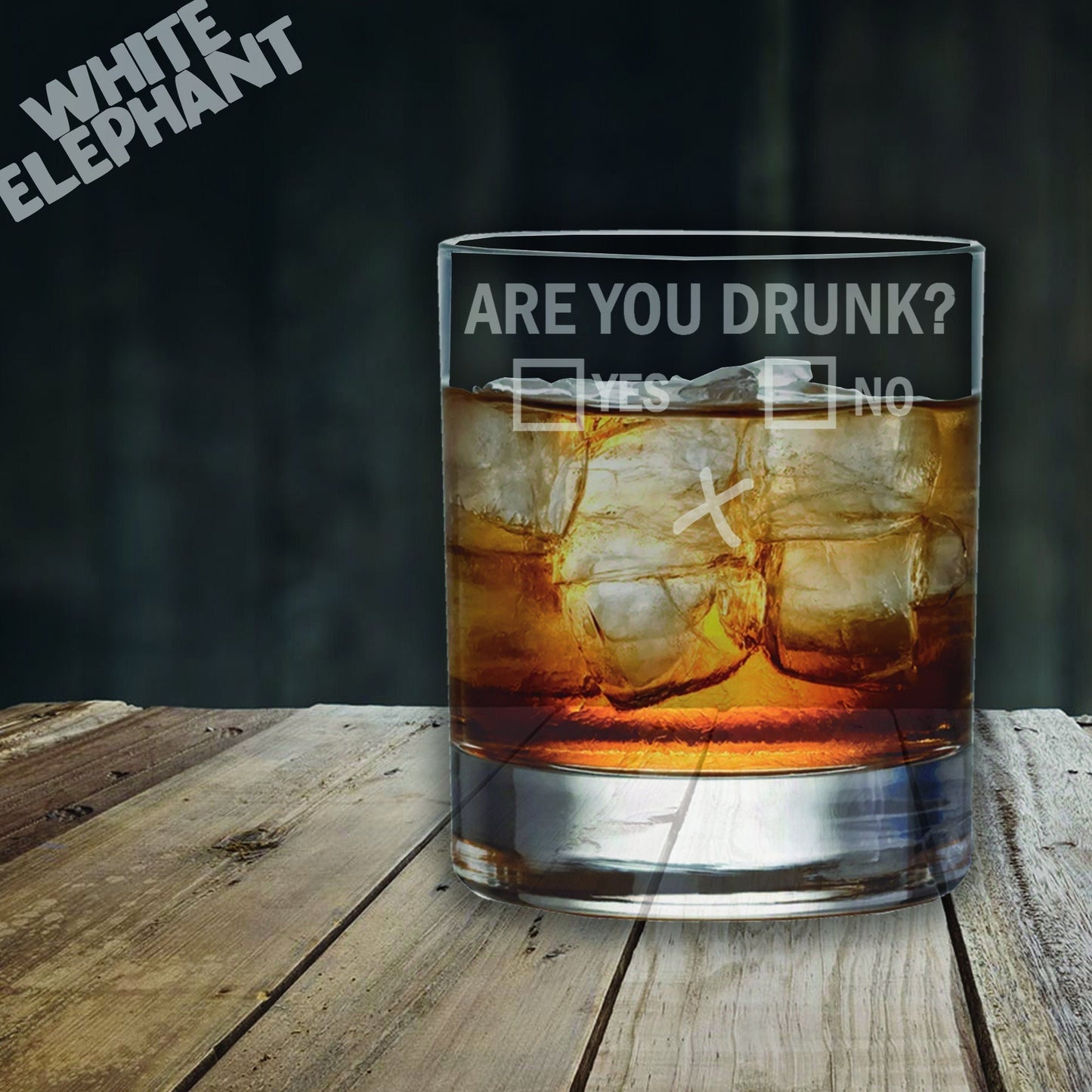 Are You Drunk Whiskey Glass Gift