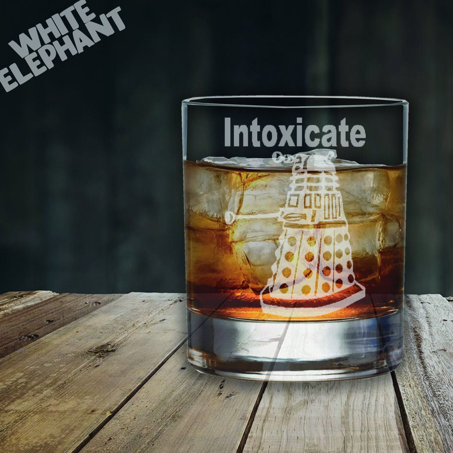  Dr Who Dalek   Whiskey Glass & Silk Gift Box