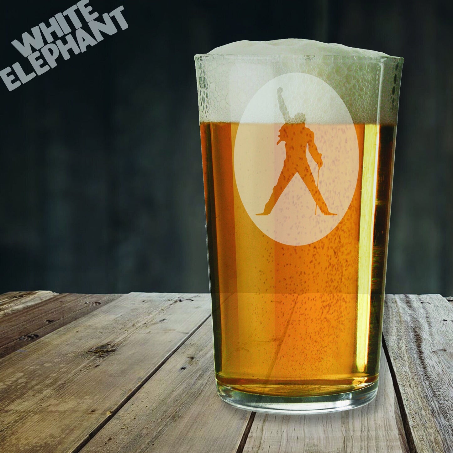 Freddie Mercury Inspired  Beer Glass Gift