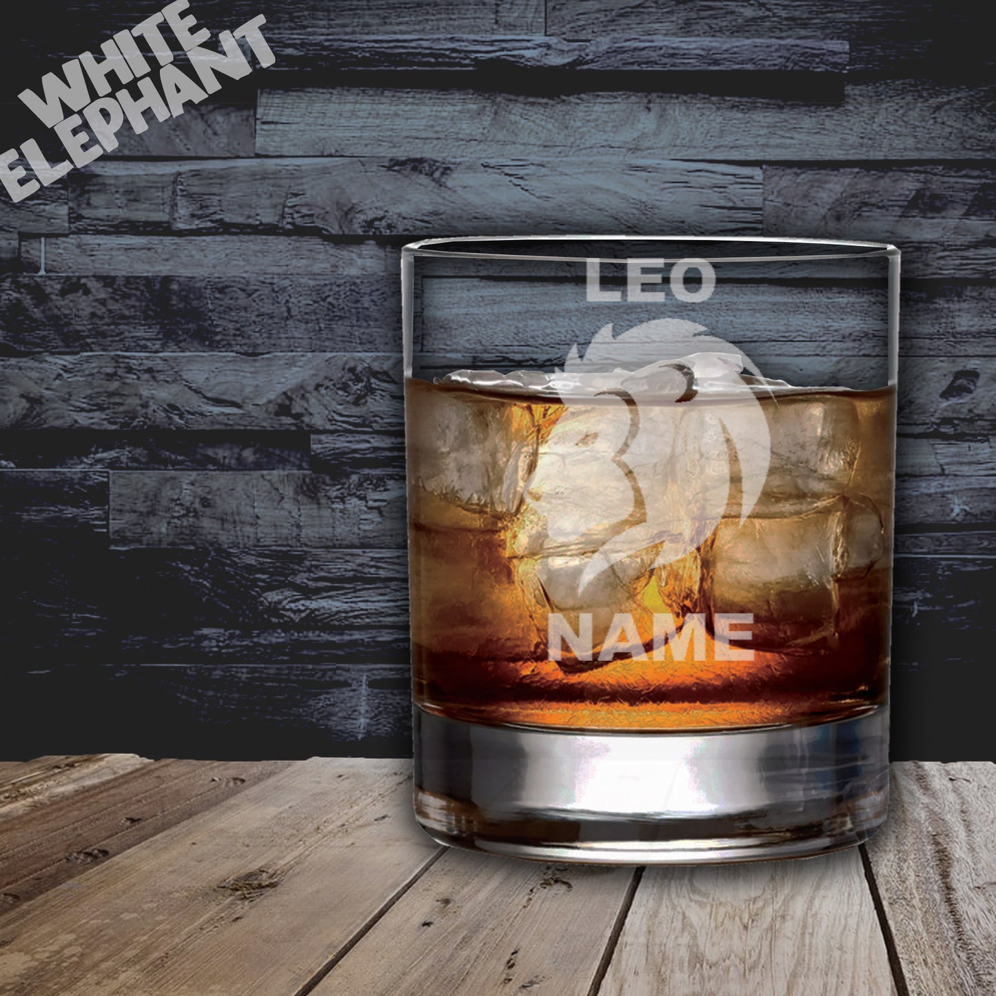 Personalised Zodiac Leo Laser Etched Whiskey / High-Ball / Pint / Tankard Glass