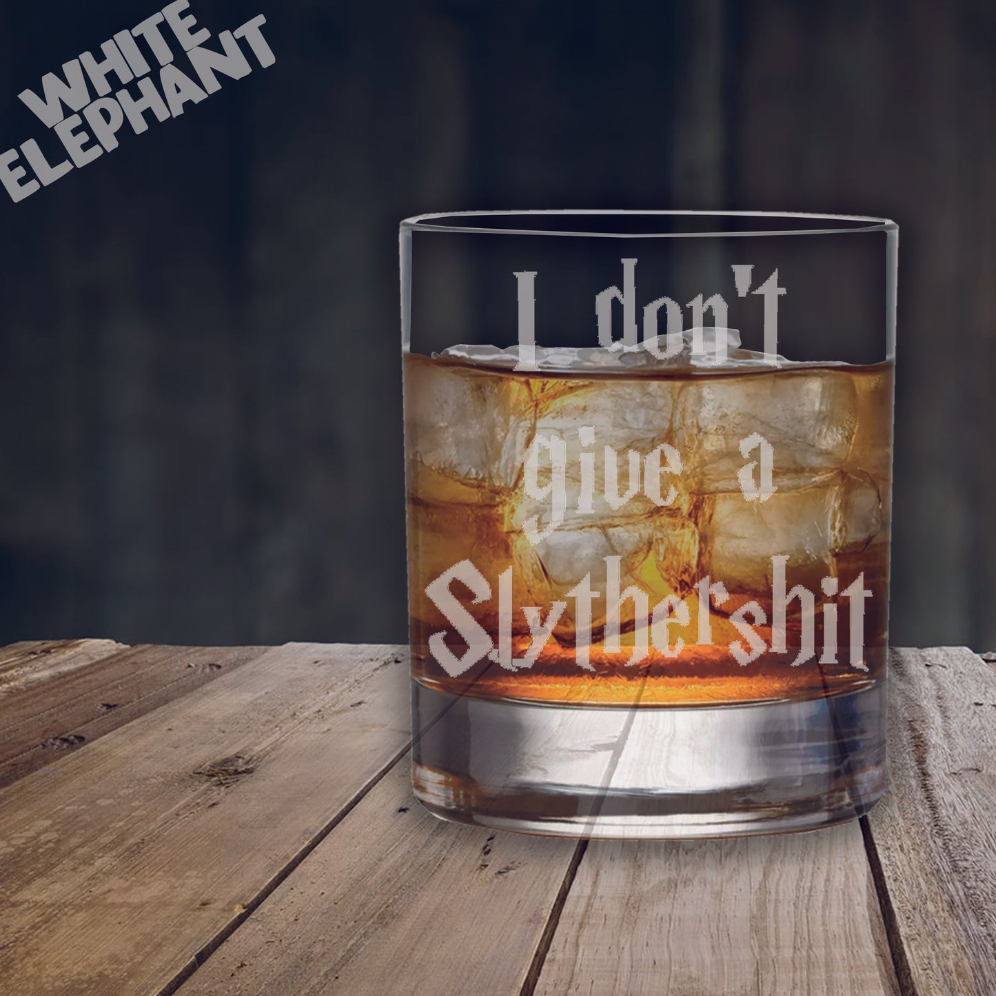 I don't Give a Slythersh*t Harry Potter Inspired Laser Etched Whiskey / High-Ball / Pint / Tankard Glass